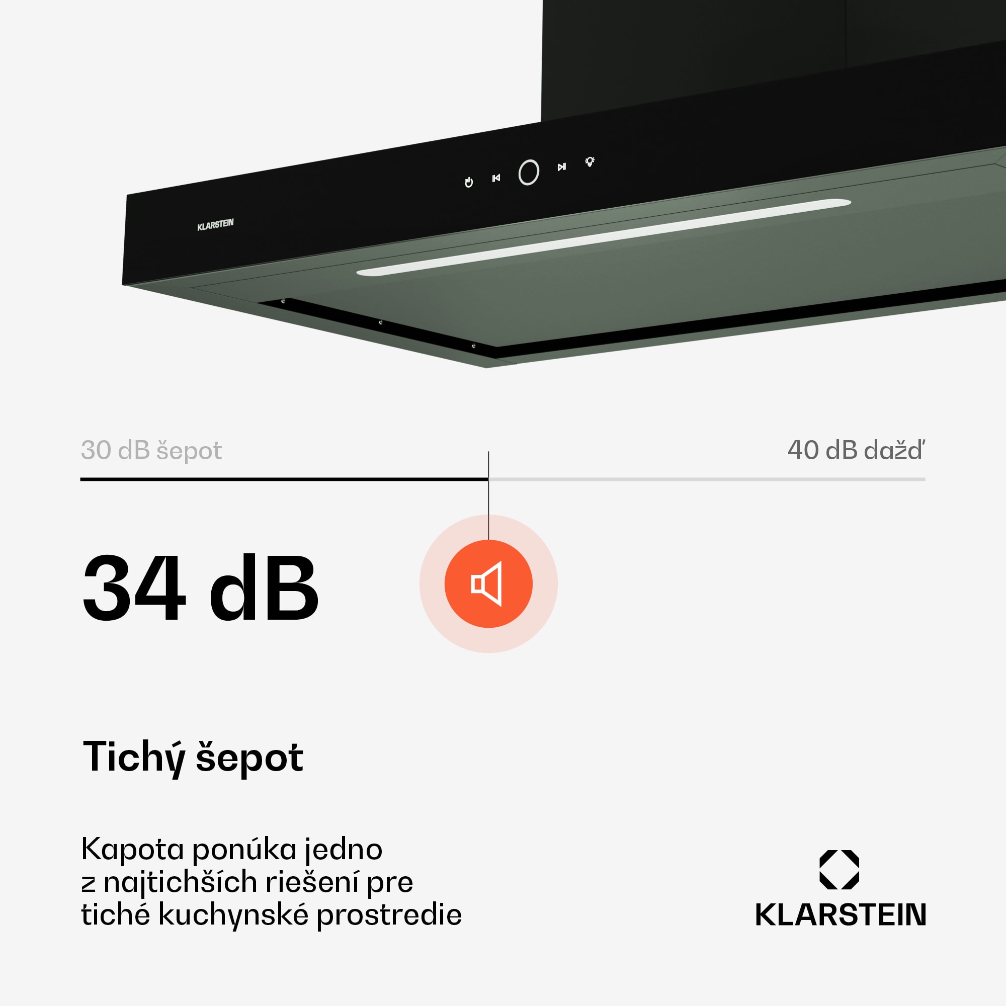 Klarstein SmartEdge digestor, WiFi, tichý, výkonný, LED, 550 m³/h, EEK A+ – Obrázok 5