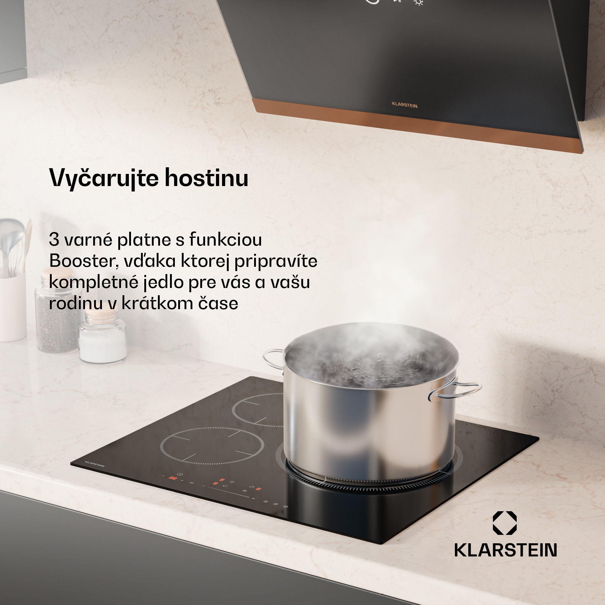 Klarstein Delicatessa Paella indukčná varná doska, Paella zóna, Power Boost, Ovládanie posuvníkmi – Obrázok 2