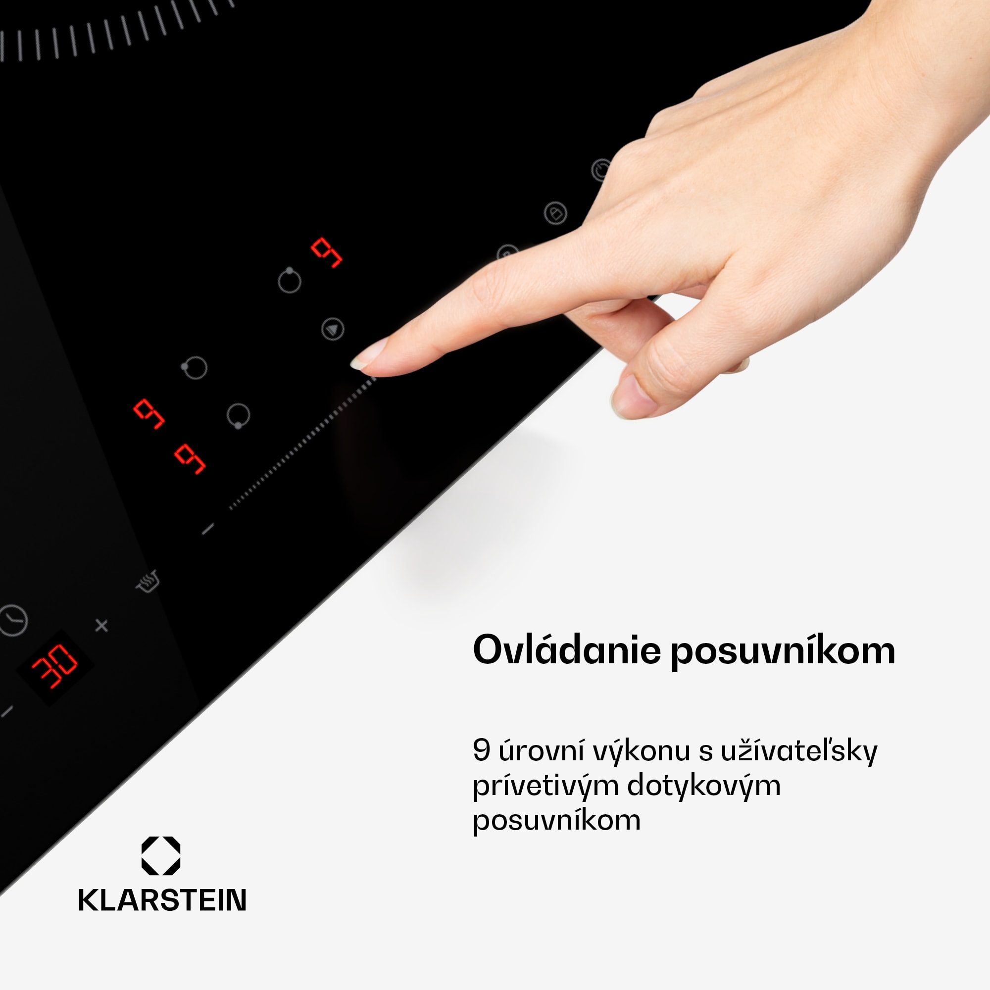 Klarstein Delicatessa Paella indukčná varná doska, Paella zóna, Power Boost, Ovládanie posuvníkmi – Obrázok 5