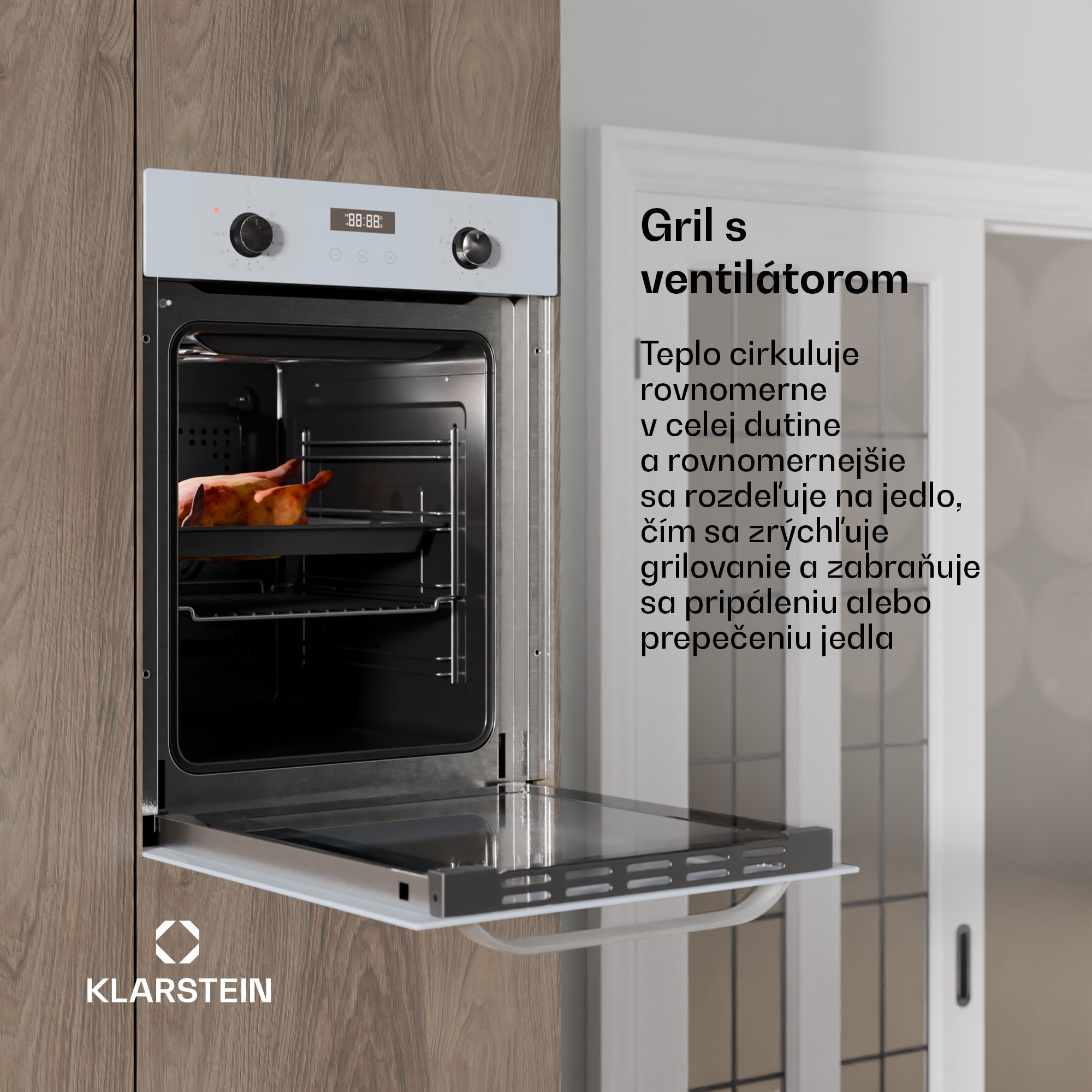 Klarstein SmartSlim rúra, Slim dizajn, 9 funkcií, objem 49 l, jednoduché čistenie, EEK A – Obrázok 5