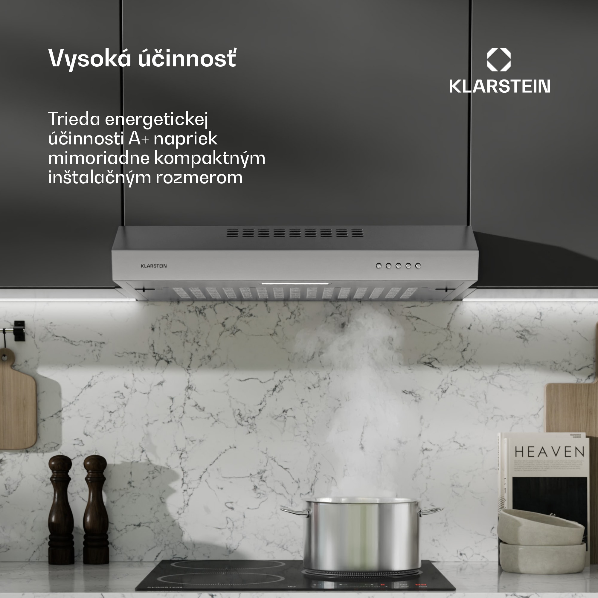 Klarstein SlimVent 60 Silver digestor – Obrázok 3