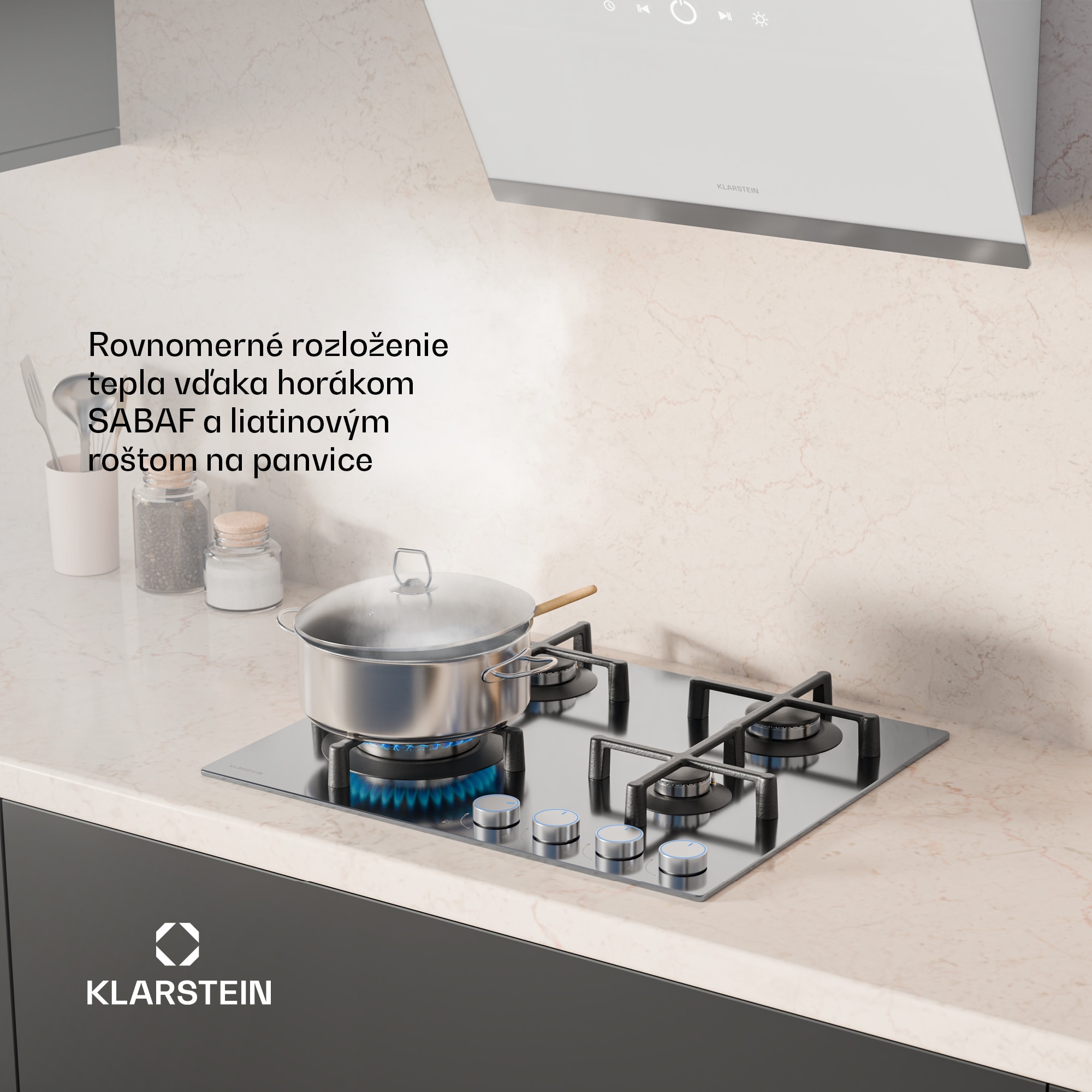 Klarstein Illuminosa 4 plynová varná doska 4-horáková Sabaf horák z nehrdzavejúcej ocele – Obrázok 4