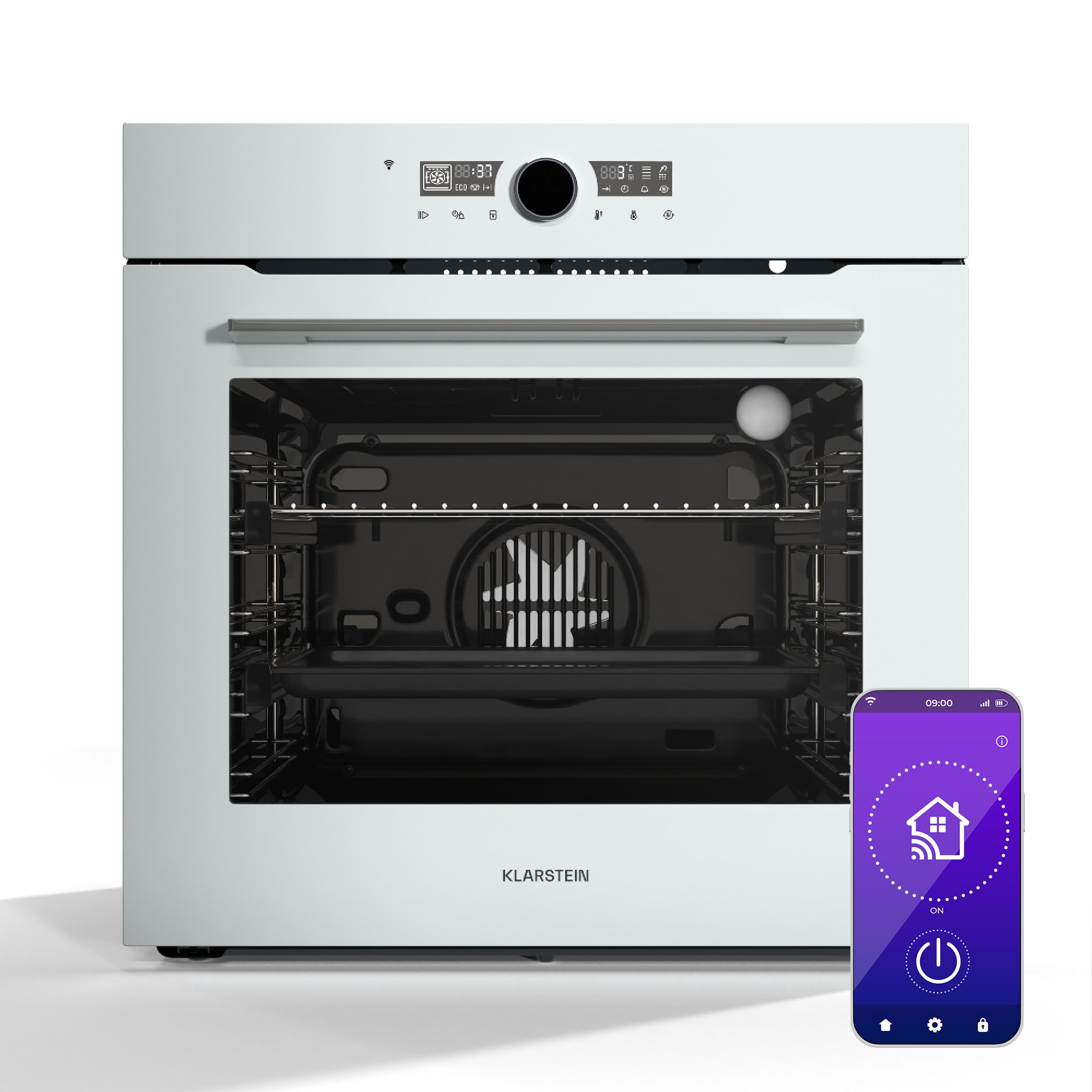 Klarstein Illuminosa inteligentná rúra, ovládanie pomocou aplikácie, Energetická účinnosť A+, Kapacita 73 L, 11 Funkcií