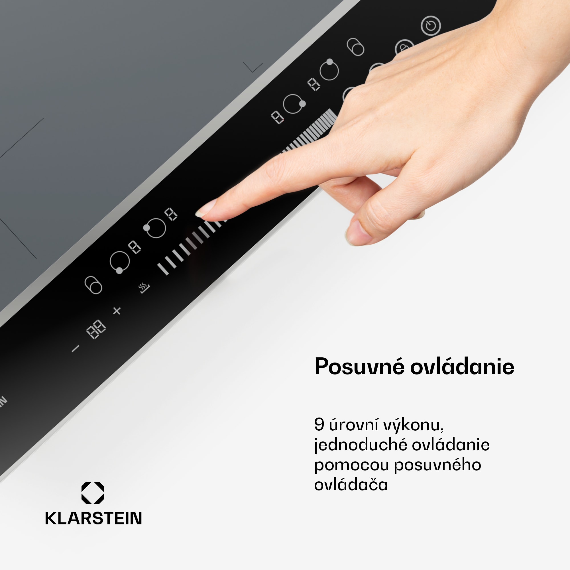 Klarstein DualTone Hybrid indukčná varná doska, Flex Zone, LED displej, Ovládanie posuvníkmi, 7200 W – Obrázok 5