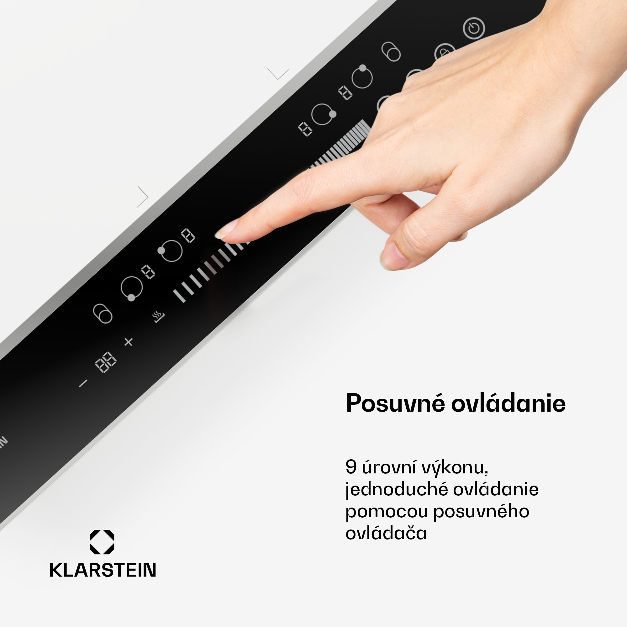 Klarstein DualTone Flex indukčná varná doska, Flex Zone, LED displej, Ovládanie posuvníkmi, 7200 W – Obrázok 5