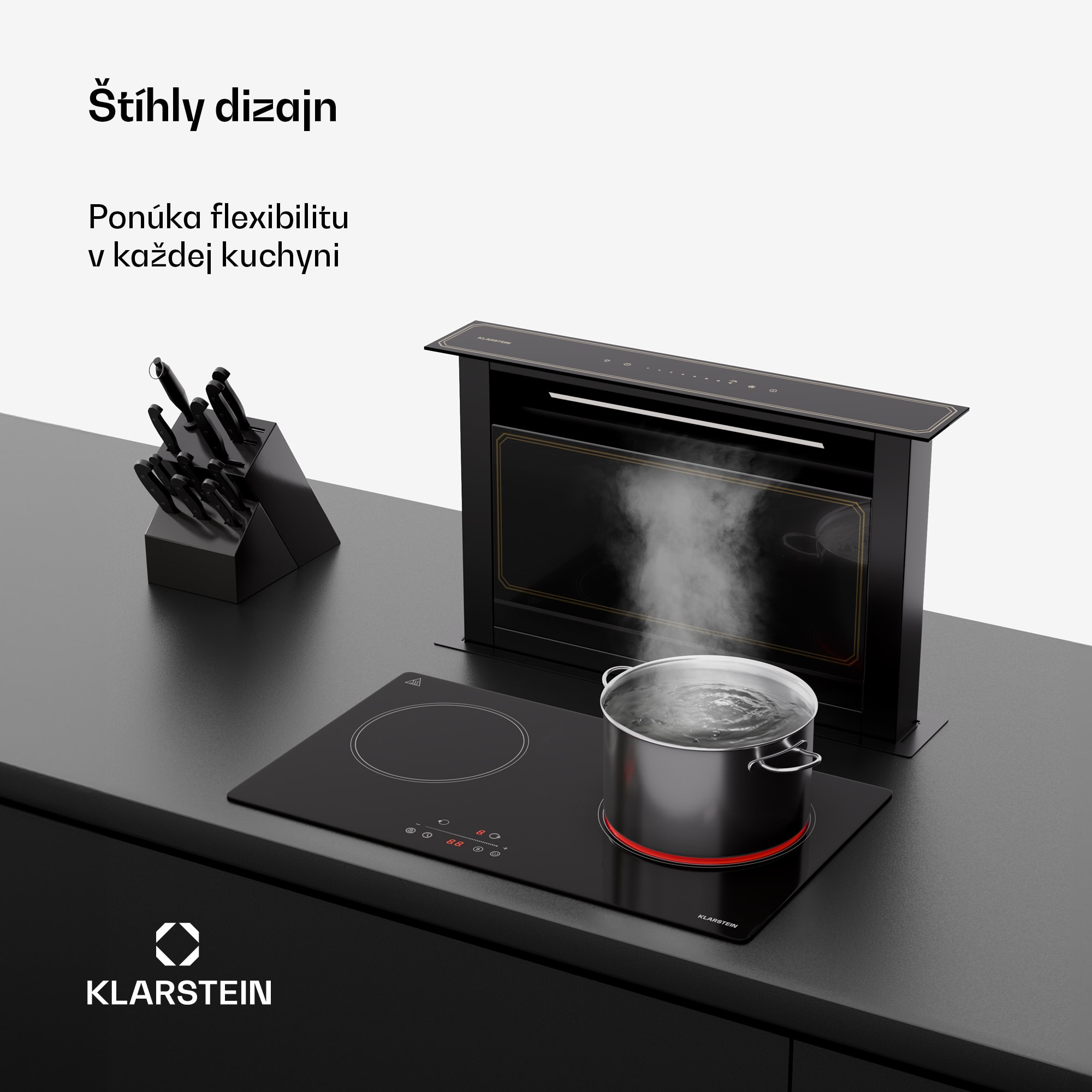 Klarstein CeramEase Slim VTC varná doska, sklokeramika, 2 varné platne, 4 kW, dotyková, časovač – Obrázok 2