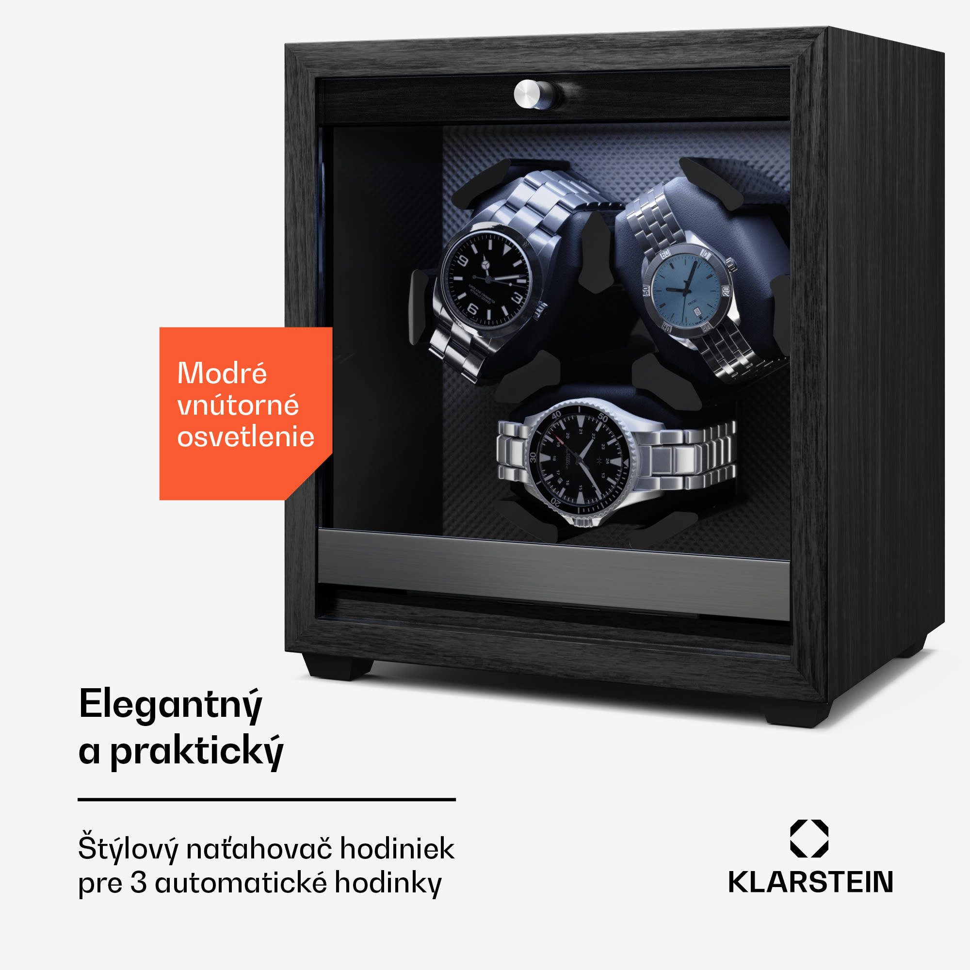 Klarstein Brienz 3 naťahovač hodiniek, 4 režimy, tichý, drevený vzhľad, flexibilný vankúš – Obrázok 2