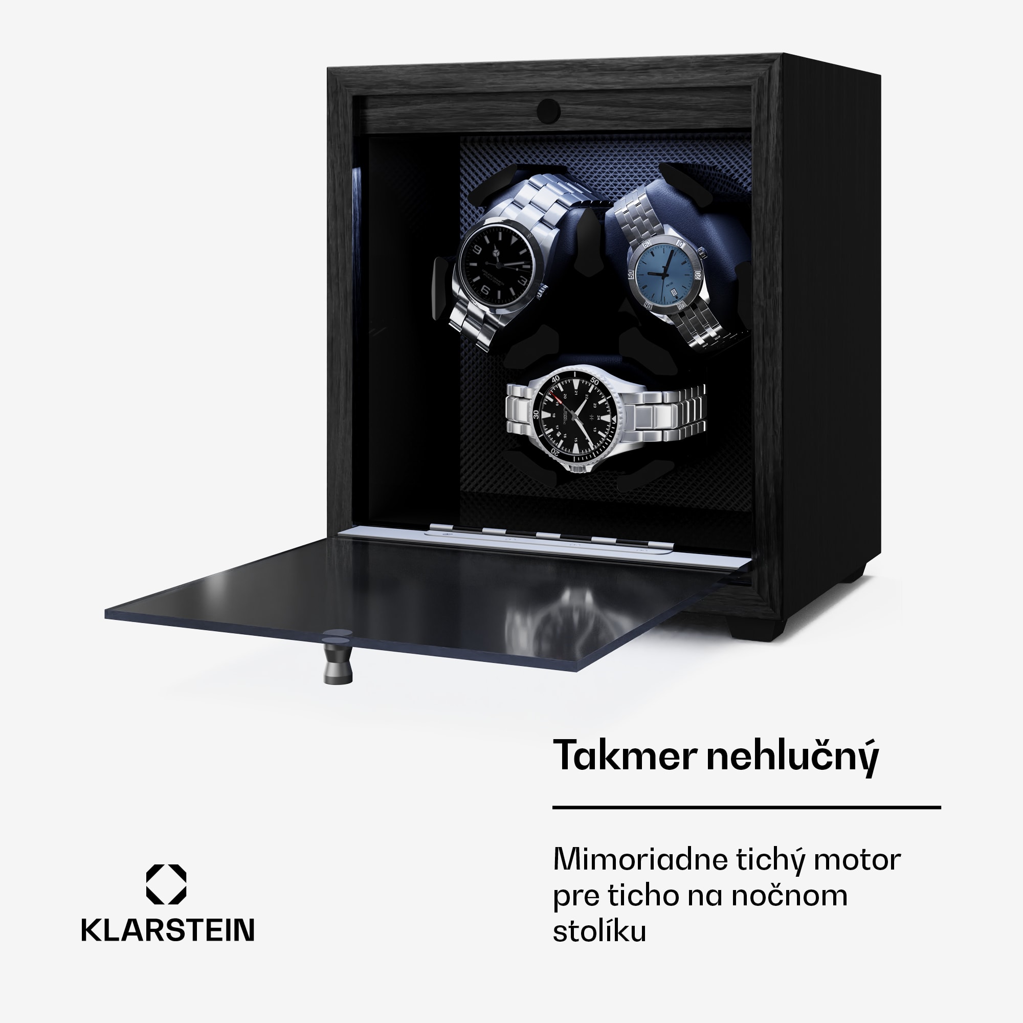 Klarstein Brienz 3 naťahovač hodiniek, 4 režimy, tichý, drevený vzhľad, flexibilný vankúš – Obrázok 4