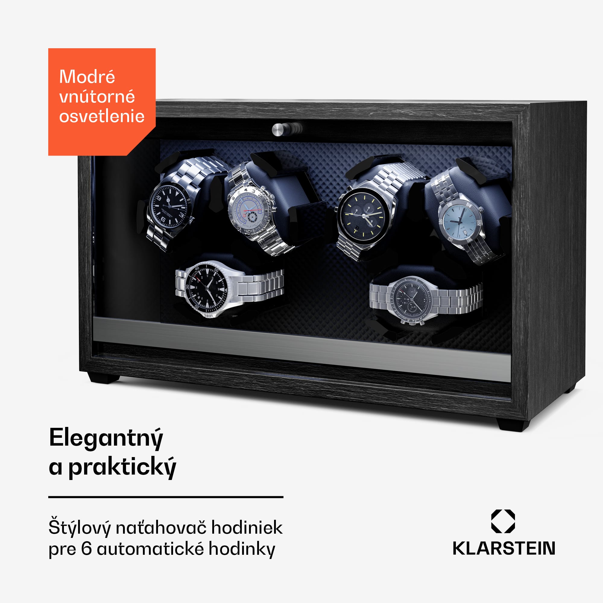 Klarstein Brienz 6 naťahovač hodiniek, 4 režimy, tichý, drevený vzhľad, flexibilný vankúš – Obrázok 2