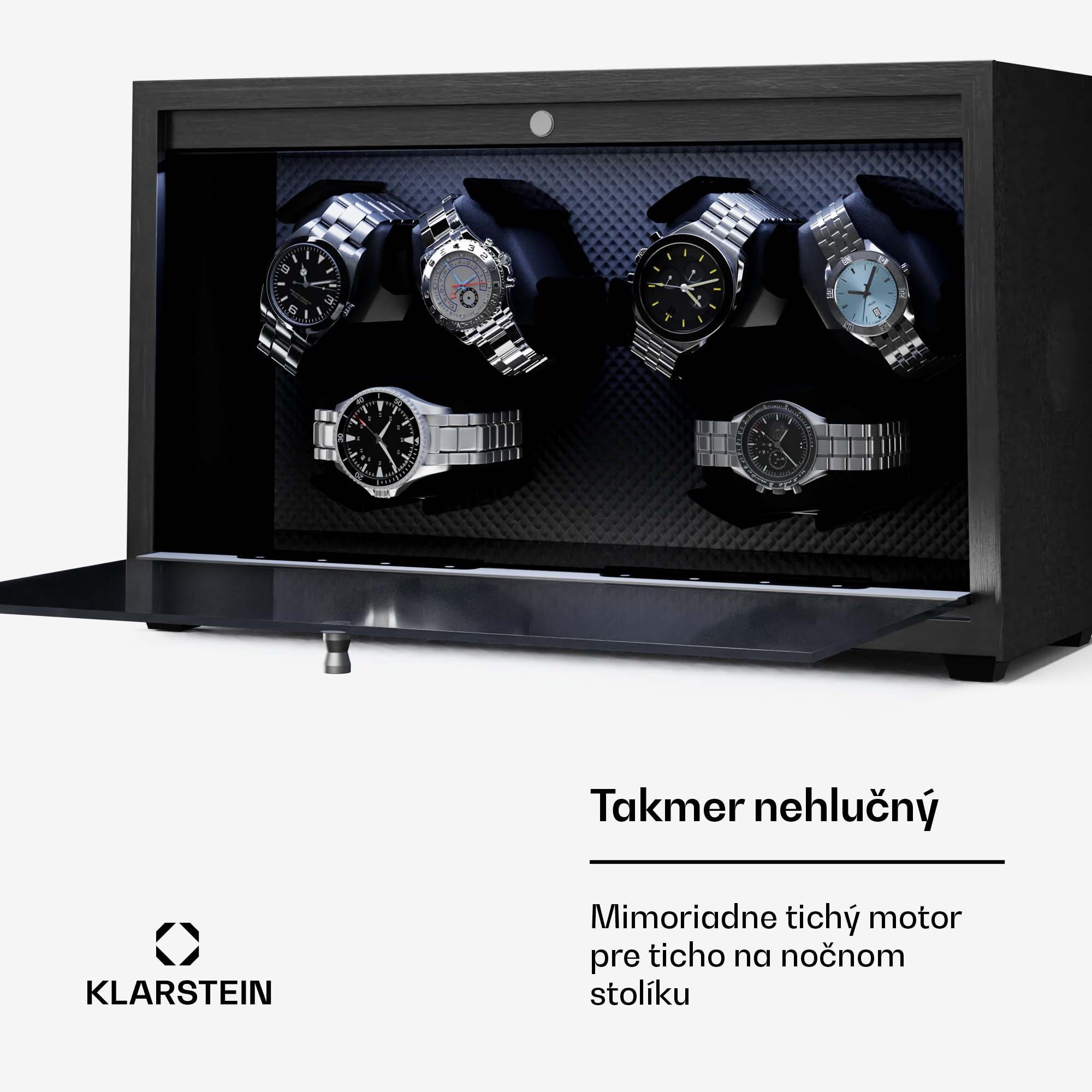 Klarstein Brienz 6 naťahovač hodiniek, 4 režimy, tichý, drevený vzhľad, flexibilný vankúš – Obrázok 4