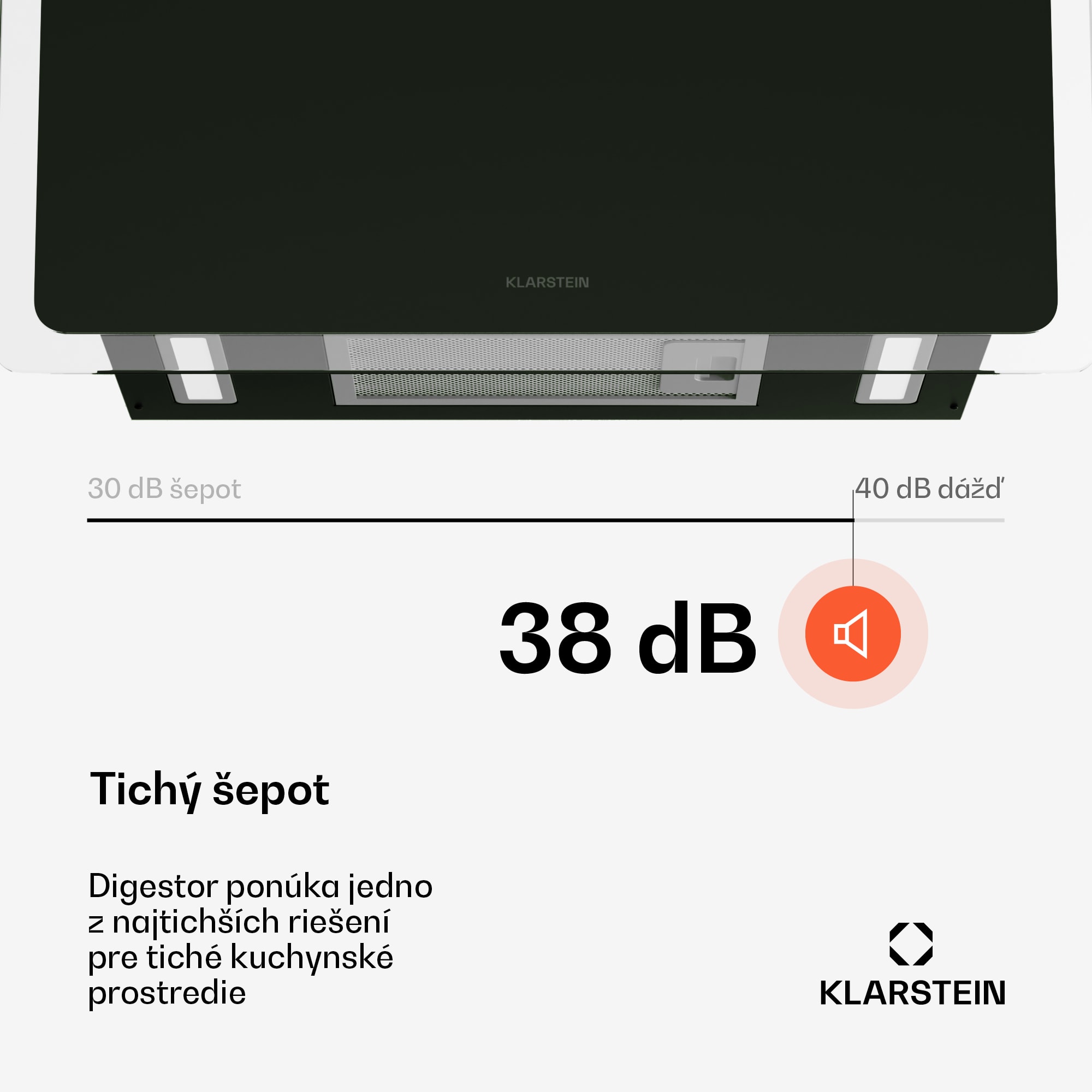 Klarstein AlizeEdge digestor, Dotykový, Plochý, Tichý, Zabudovaný, A+ – Obrázok 5