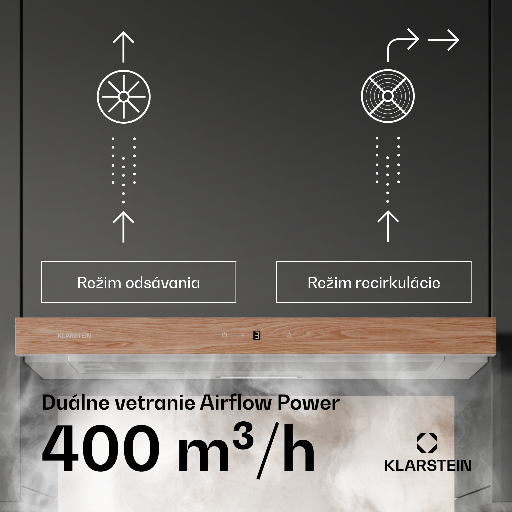 Klarstein ZenFusion digestor, prietok vzduchu 400 m³/h, EEK A, odsávanie/recirkulácia, 3 úrovne, tichý – Obrázok 3