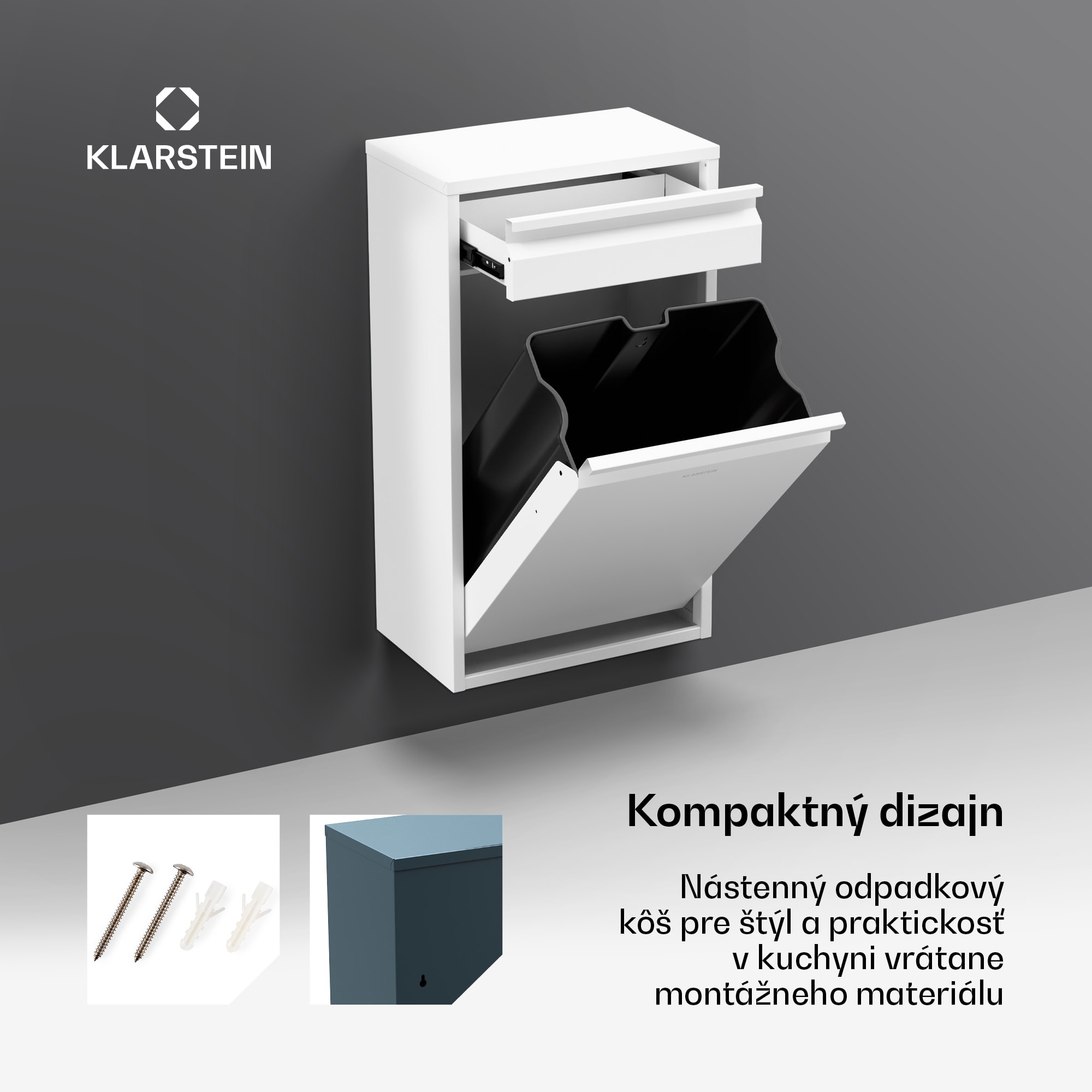 Klarstein Ordnungshüter Koš na kuchynský odpad 50 L so zásuvkou – Obrázok 5