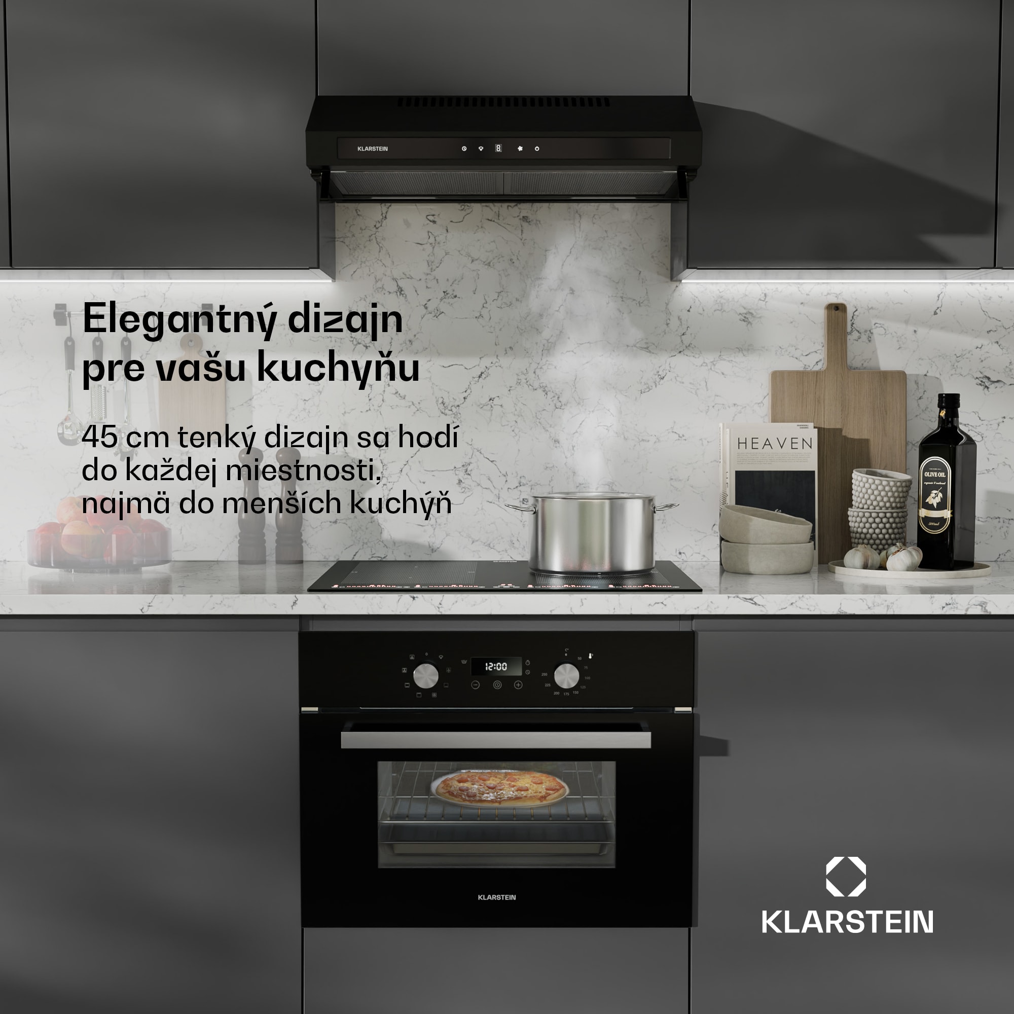 Klarstein SpaceSmart Kompaktná vstavaná rúra – Obrázok 2