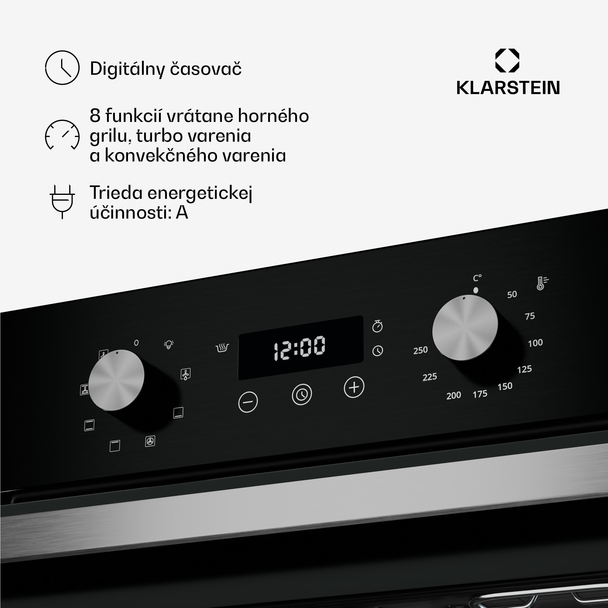 Klarstein SpaceSmart Kompaktná vstavaná rúra – Obrázok 4