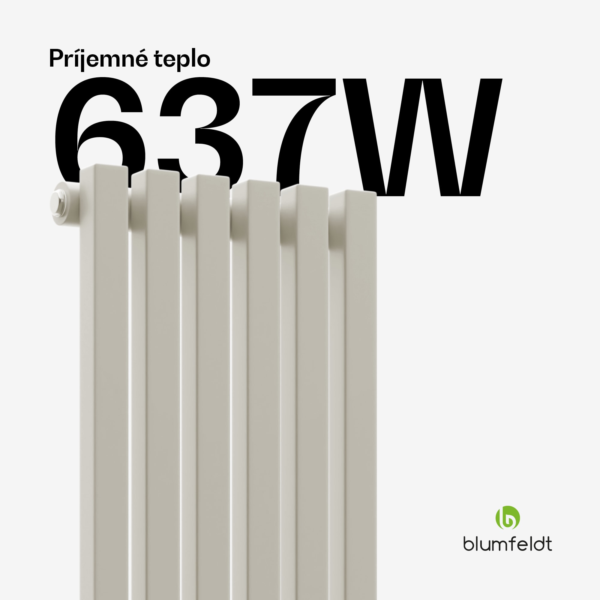 Blumfeldt Radiátor Delgado | moderný dizajn | 25 x 120 cm | 637 W | stredové pripojenie – Obrázok 2