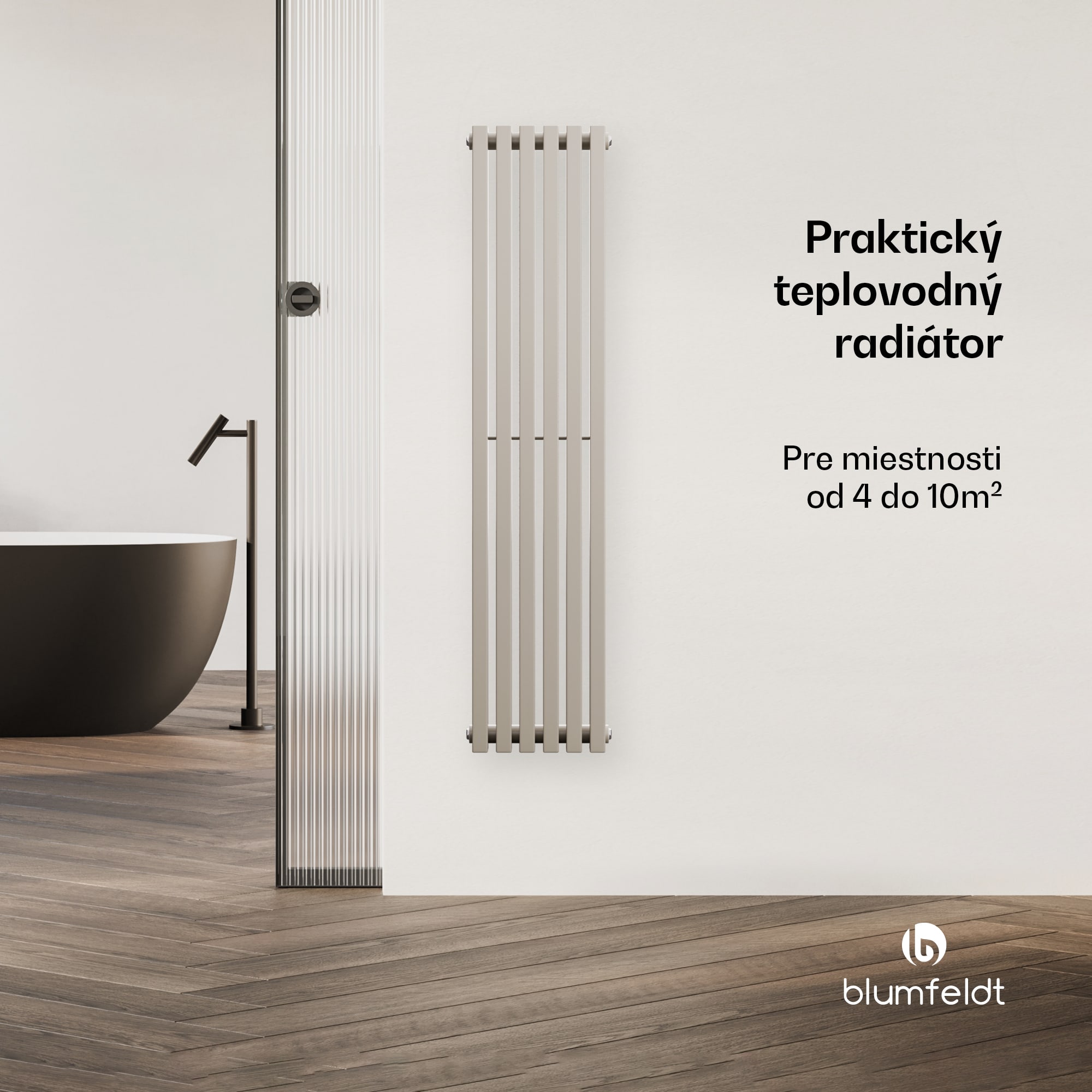 Blumfeldt Radiátor Delgado | moderný dizajn | 25 x 120 cm | 637 W | stredové pripojenie – Obrázok 3