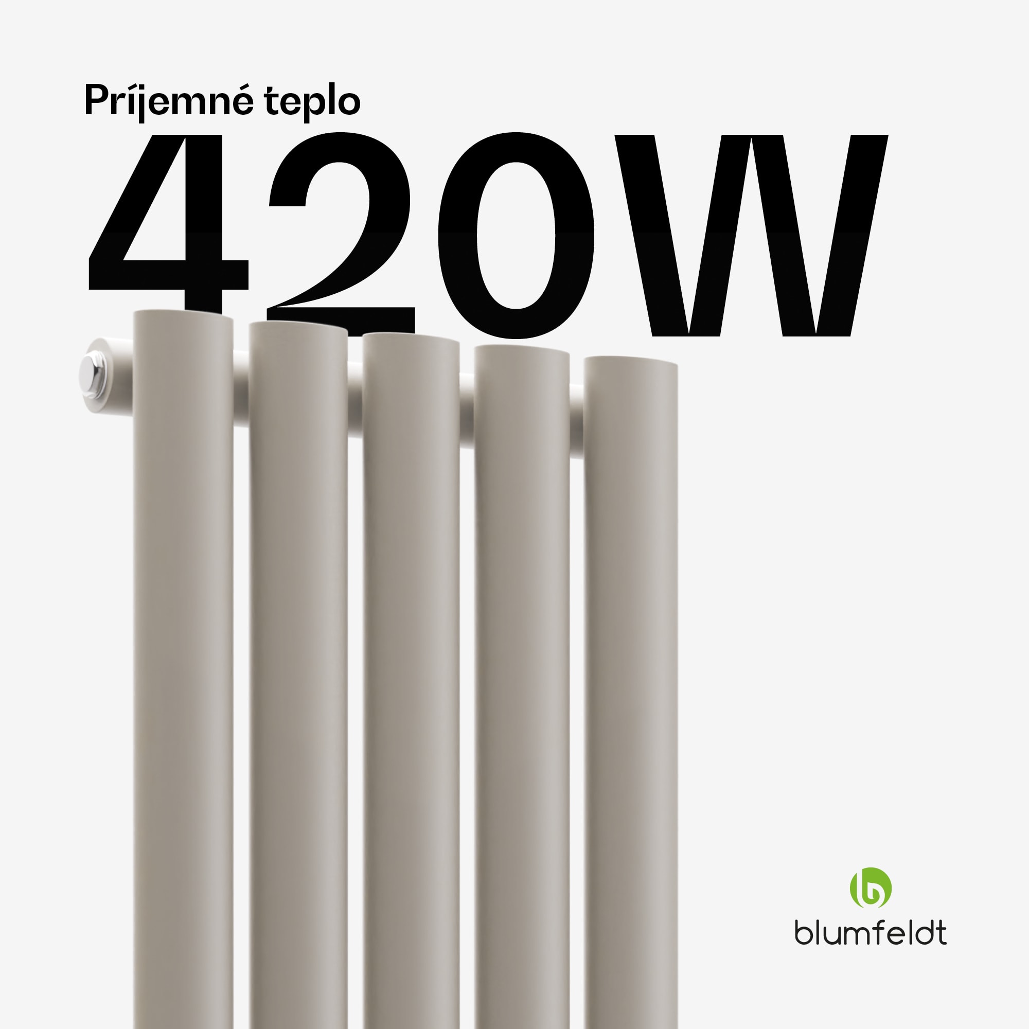 Blumfeldt Tallheo radiátor 120x30 420W – Obrázok 2