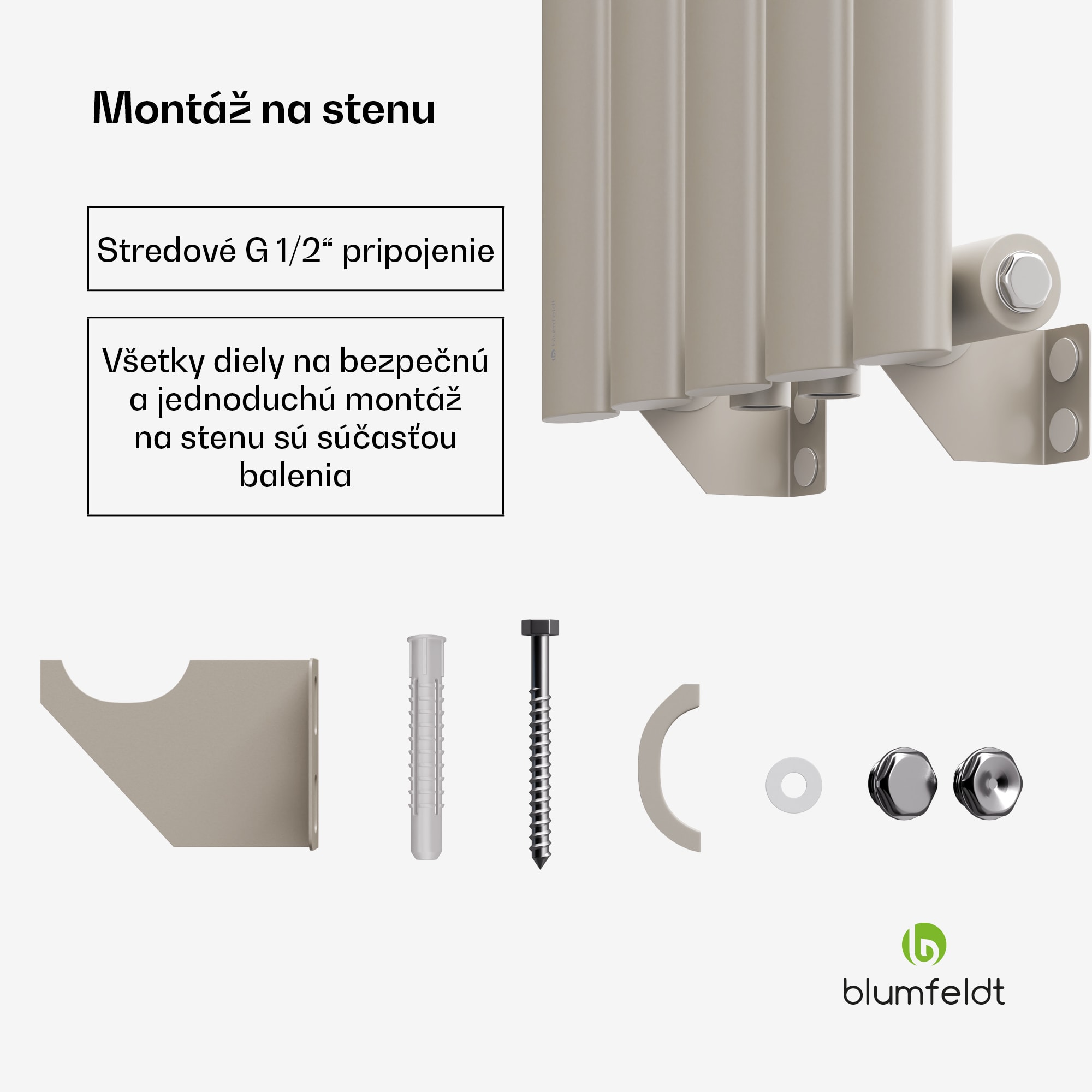 Blumfeldt Tallheo radiátor 120x30 420W – Obrázok 5