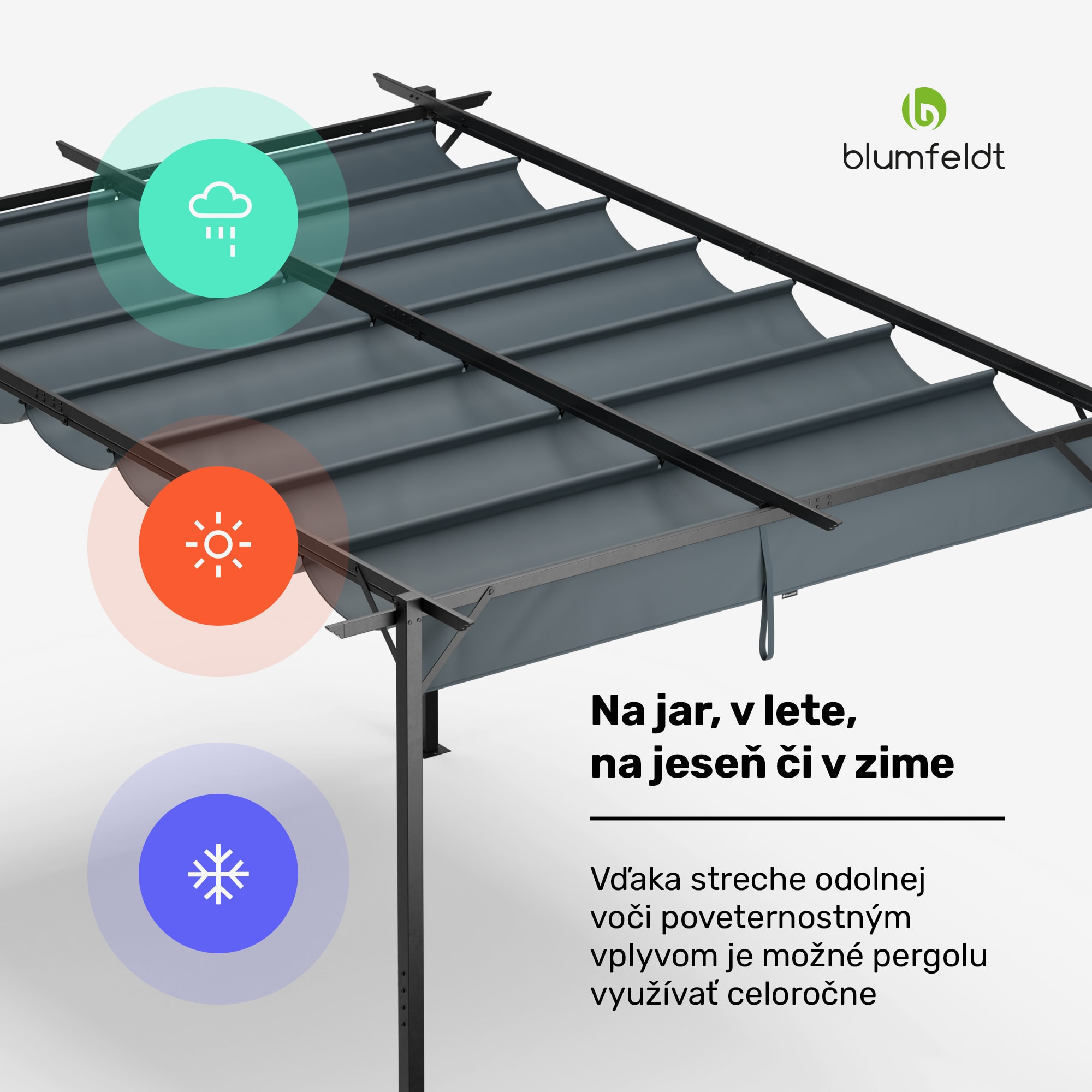 Blumfeldt Pantheon Robust Pergola, 3x4 m práškovo lakovaná oceľ odolná voči poveternostným vplyvom – Obrázok 5