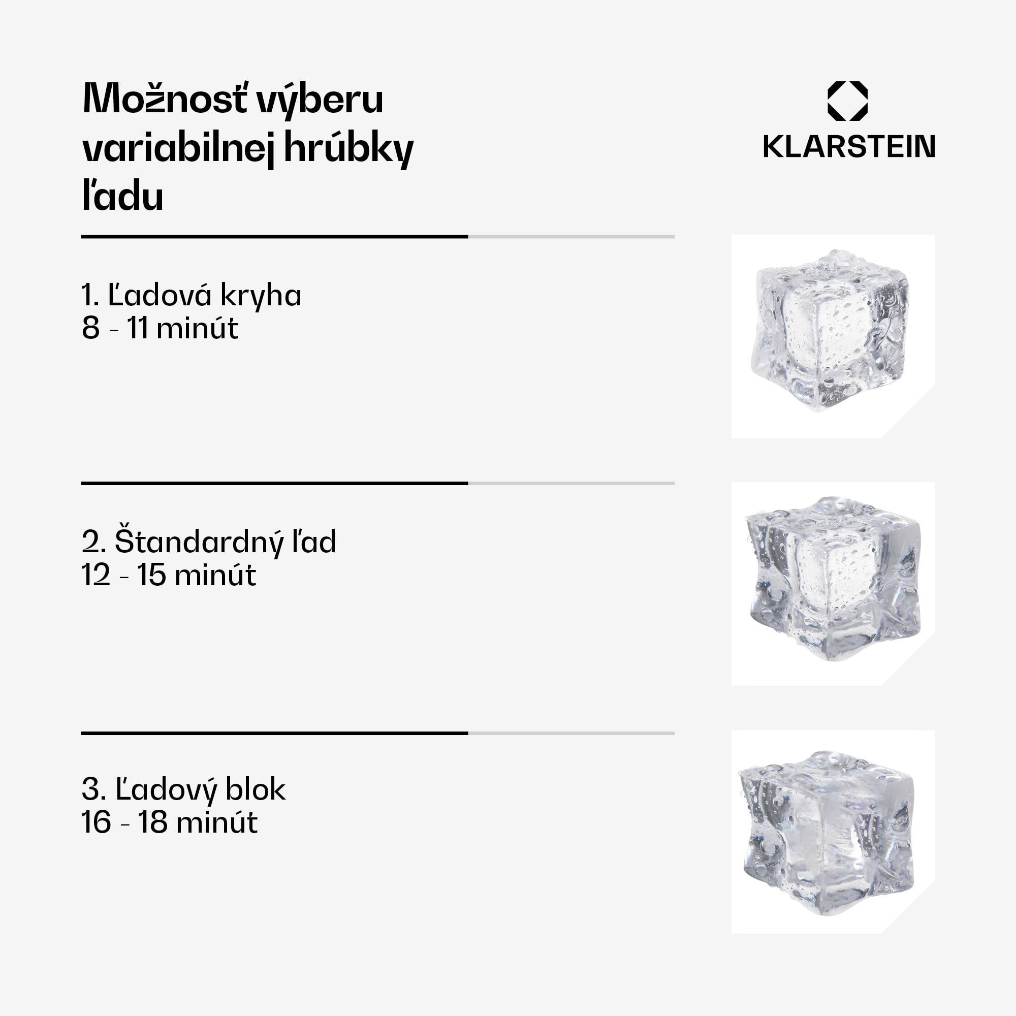 Klarstein Glacial priemyselný výrobník kociek ľadu 55 kg s LED displejom a okienkom – Obrázok 4