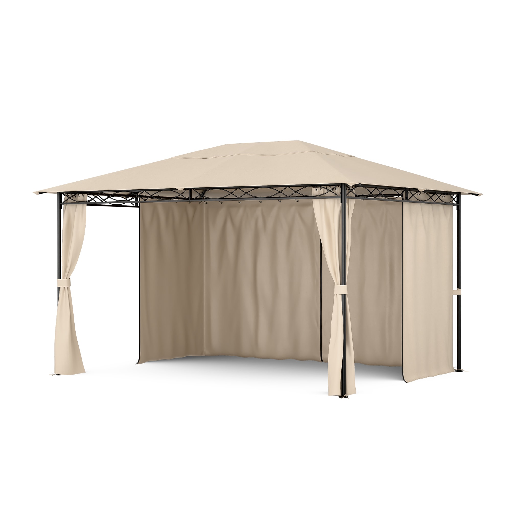 Blumfeldt Mondo 3x4 altánok s kovovým rámom a 4 bočnými stenami