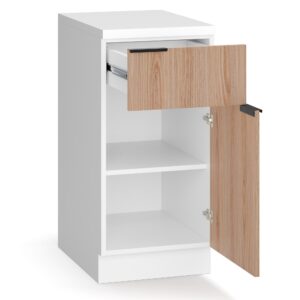 Blumfeldt WoodVista zásuvková skriňa, Robustná MDF pracovná doska, Soft-Close pánty, Hliníkové úchyty