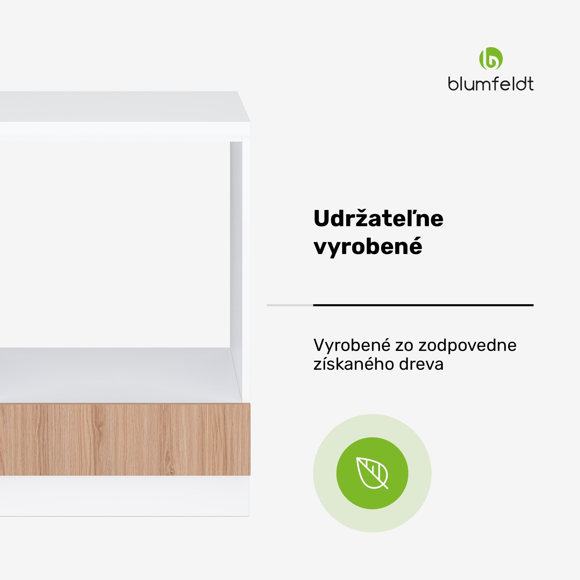 Blumfeldt WoodVista skriňa na skladovanie, Stabilná MDF pracovná doska, Udržateľné materiály, Jednoduchá montáž – Obrázok 3