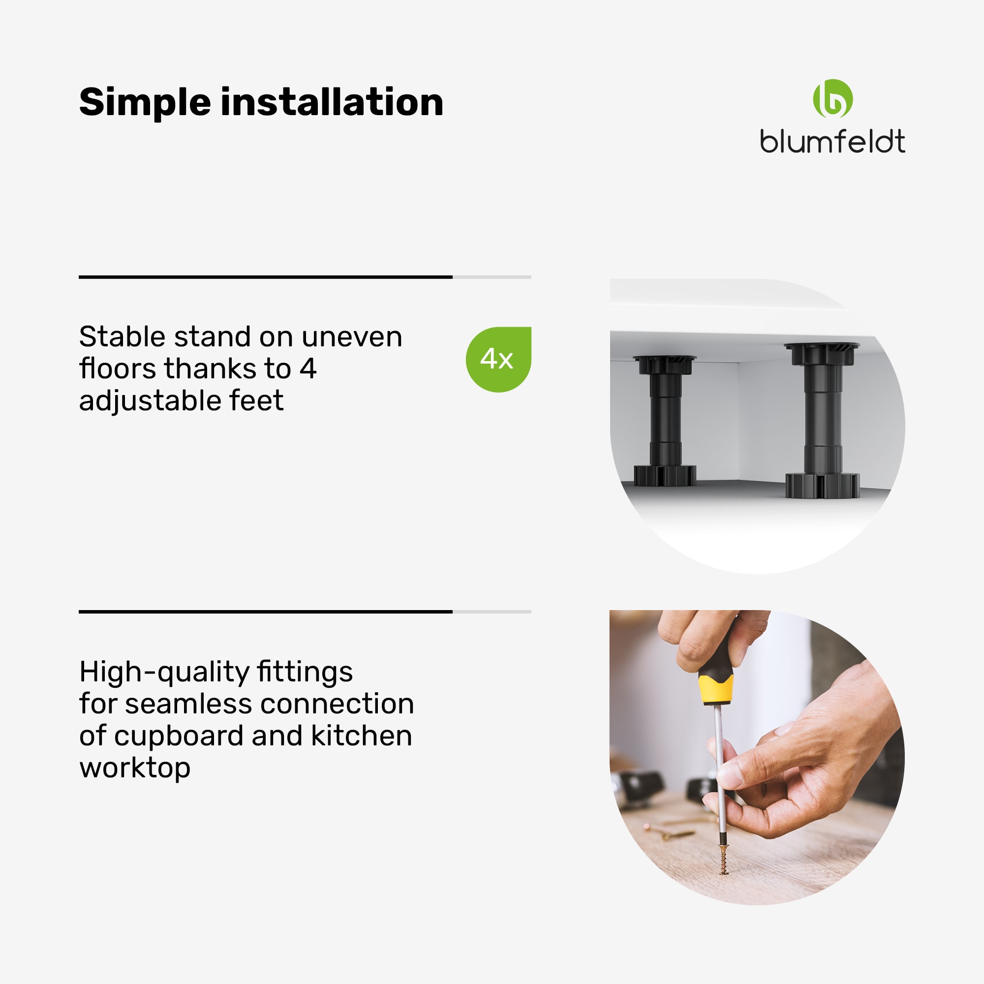 Blumfeldt WoodVista skriňa na skladovanie, Stabilná MDF pracovná doska, Udržateľné materiály, Jednoduchá montáž – Obrázok 5