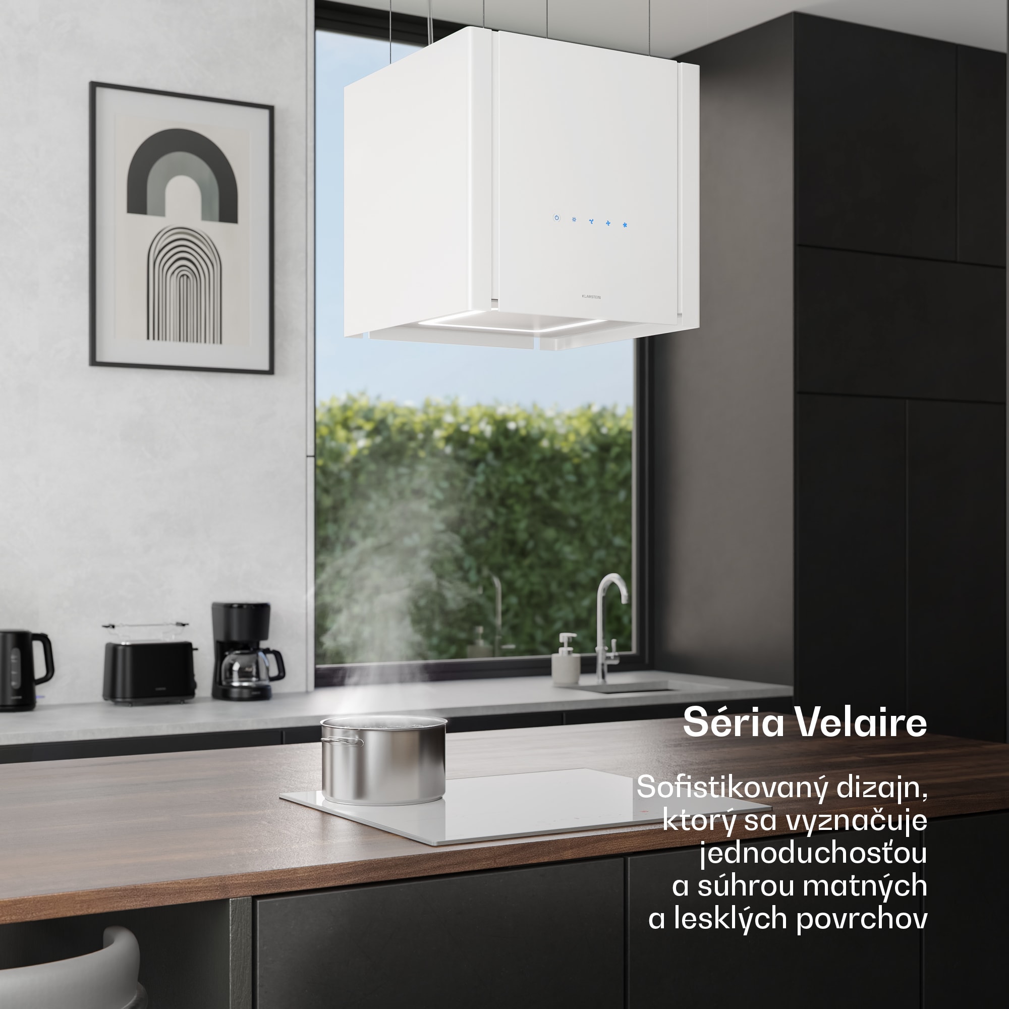 Klarstein Velaire digestor funkcia zdvíhania 40 cm, Elegantný, minimalistický, výkonný, EEC A++, 601 m³/h – Obrázok 2