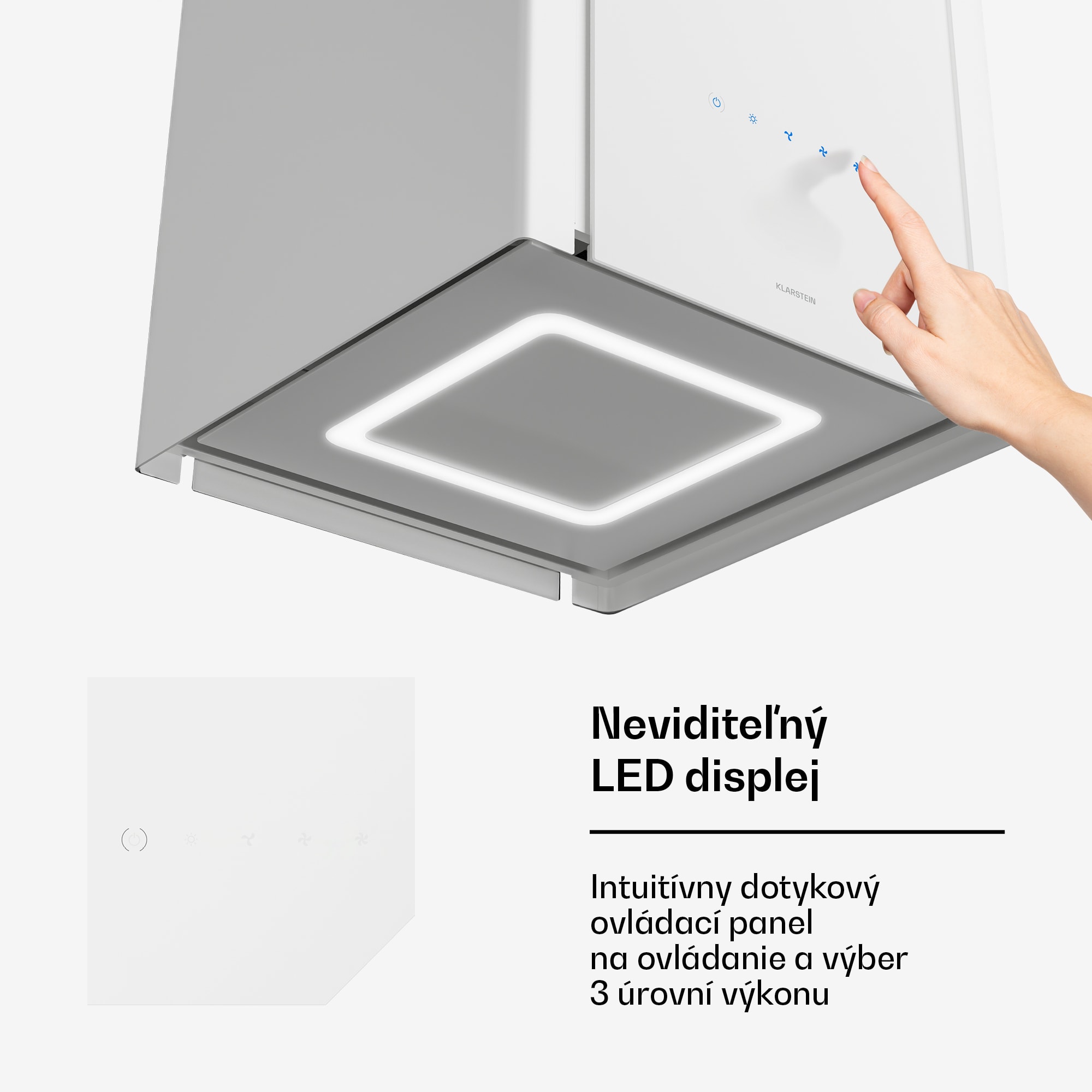 Klarstein Velaire digestor funkcia zdvíhania 40 cm, Elegantný, minimalistický, výkonný, EEC A++, 601 m³/h – Obrázok 5