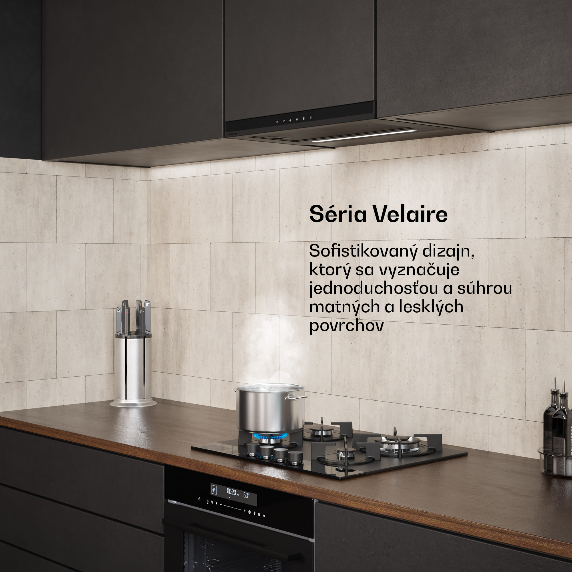 Klarstein Velaire výsuvný digestor 60 cm, Elegantný, minimalistický, výkonný, EEC A++, 896 m³/h – Obrázok 2