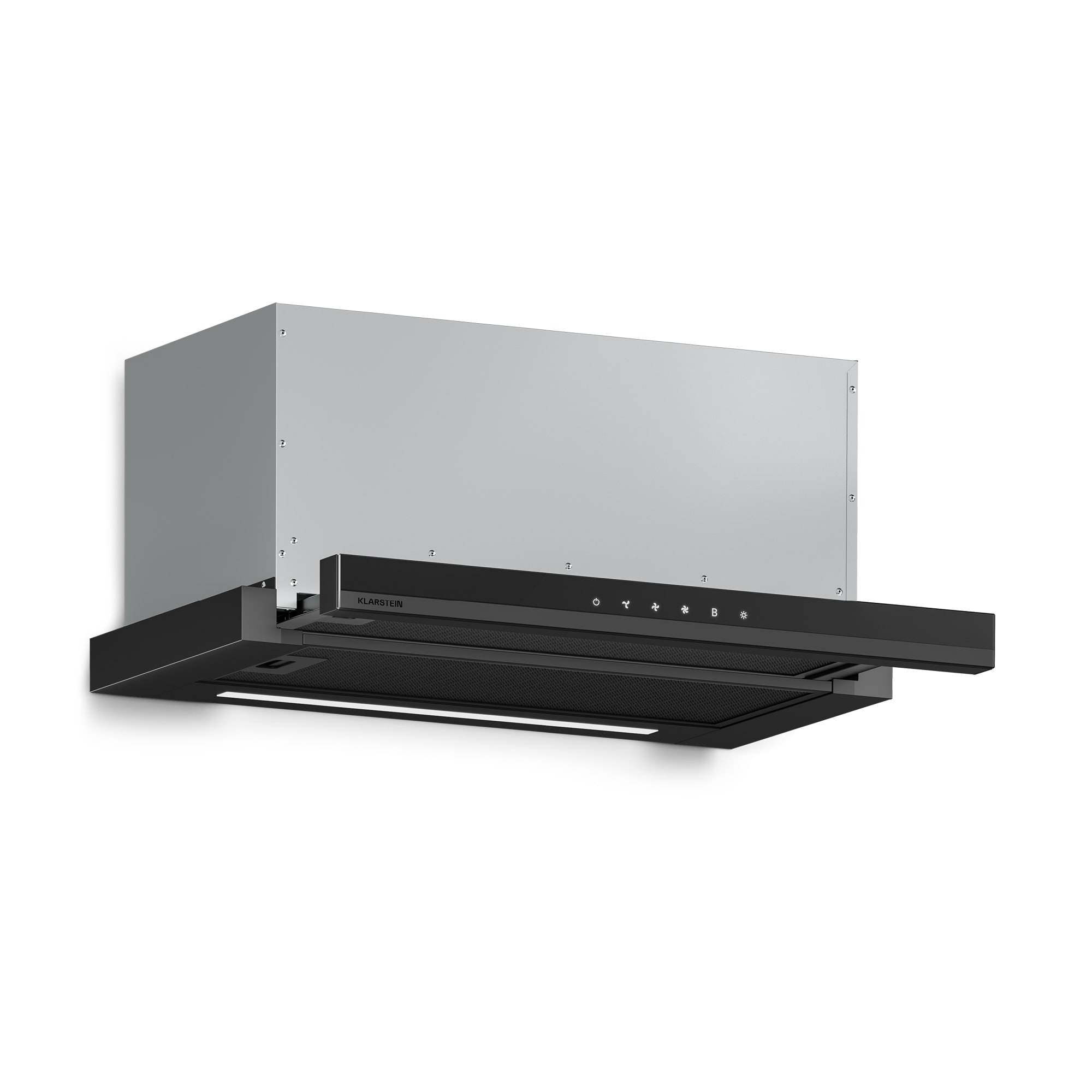 Klarstein Velaire výsuvný digestor 60 cm, Elegantný, minimalistický, výkonný, EEC A++, 896 m³/h