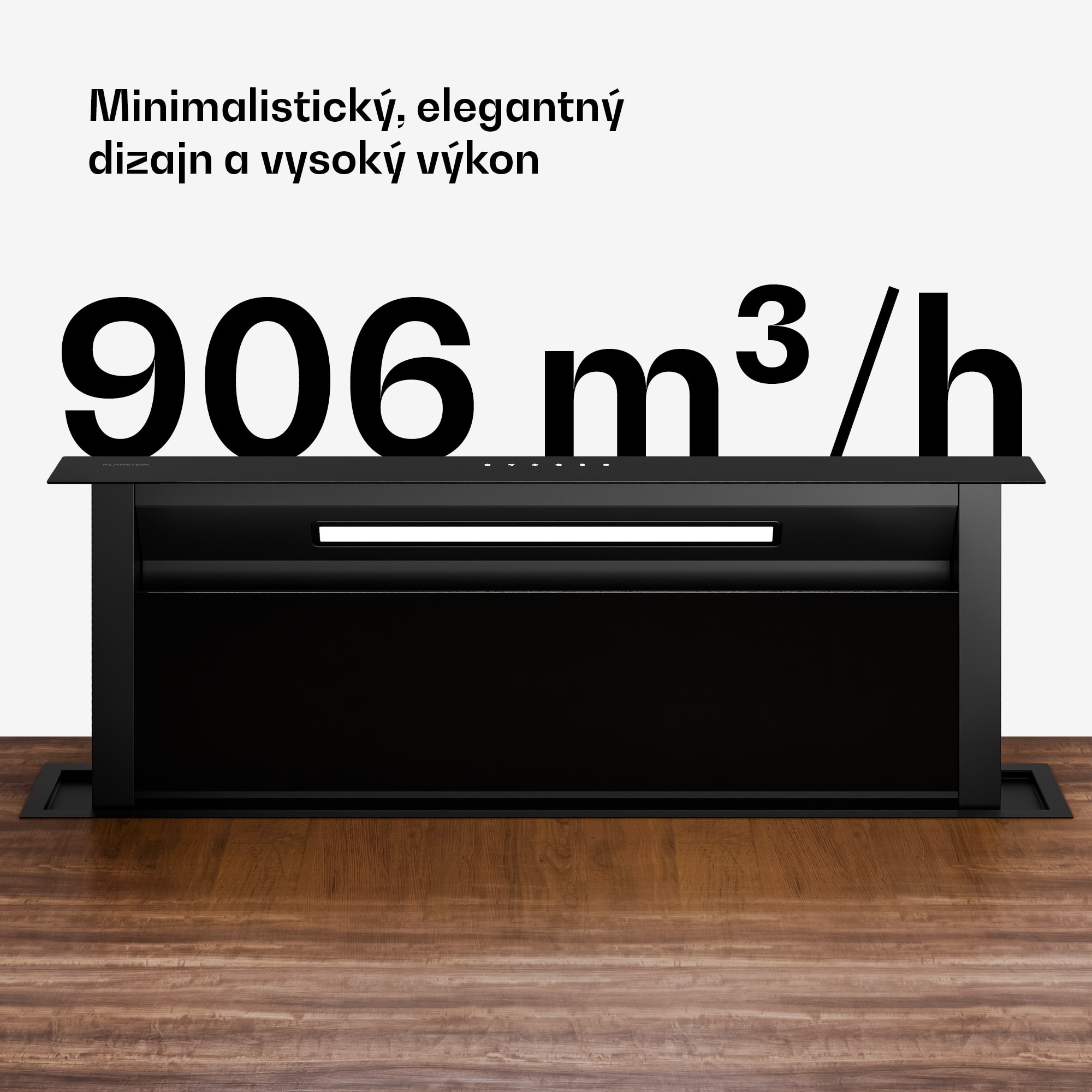 Klarstein Velaire Downdraft-System, Elegantný, minimalistický, výkonný, Energetická trieda A++, 906 m³/h, 90 cm – Obrázok 4