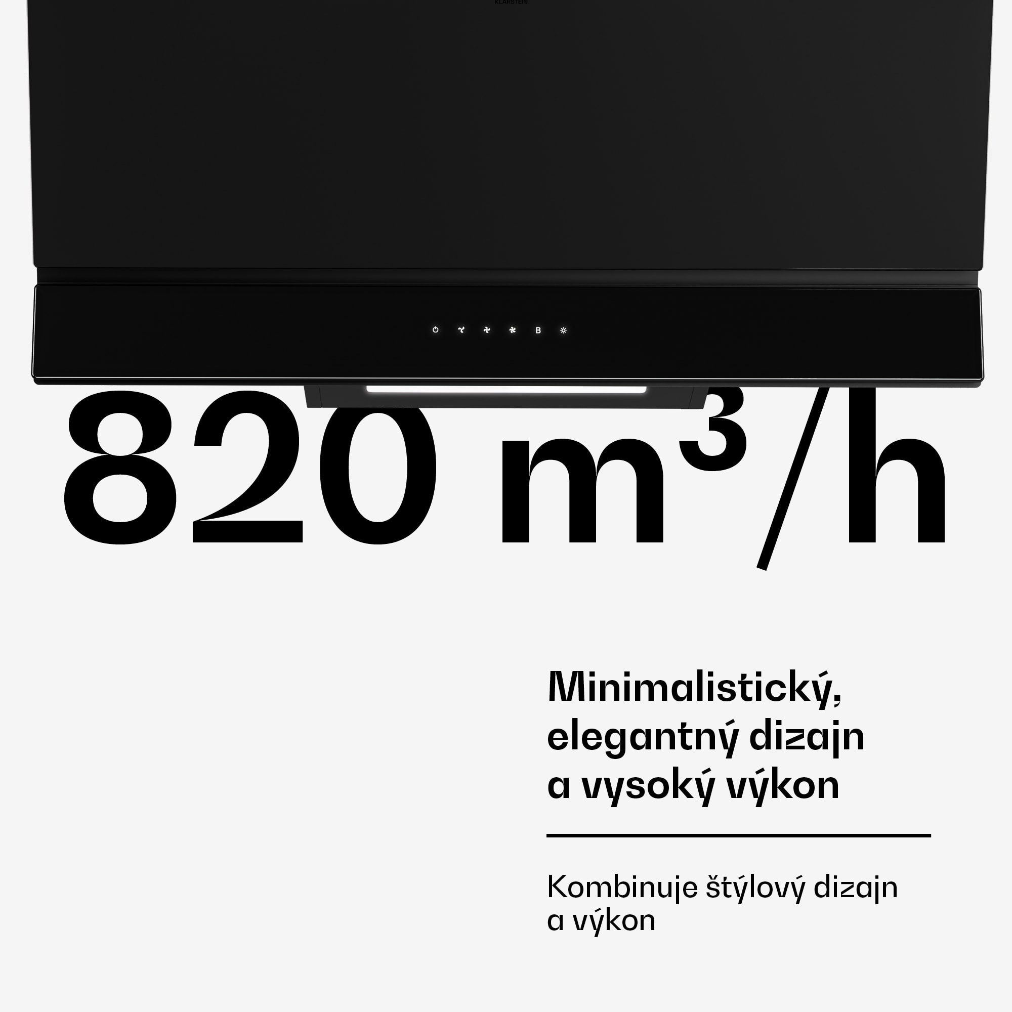 Klarstein Velaire digestor, Elegantný, minimalistický, výkonný, Energetická trieda A++, 820 m³/h, 90 cm – Obrázok 4