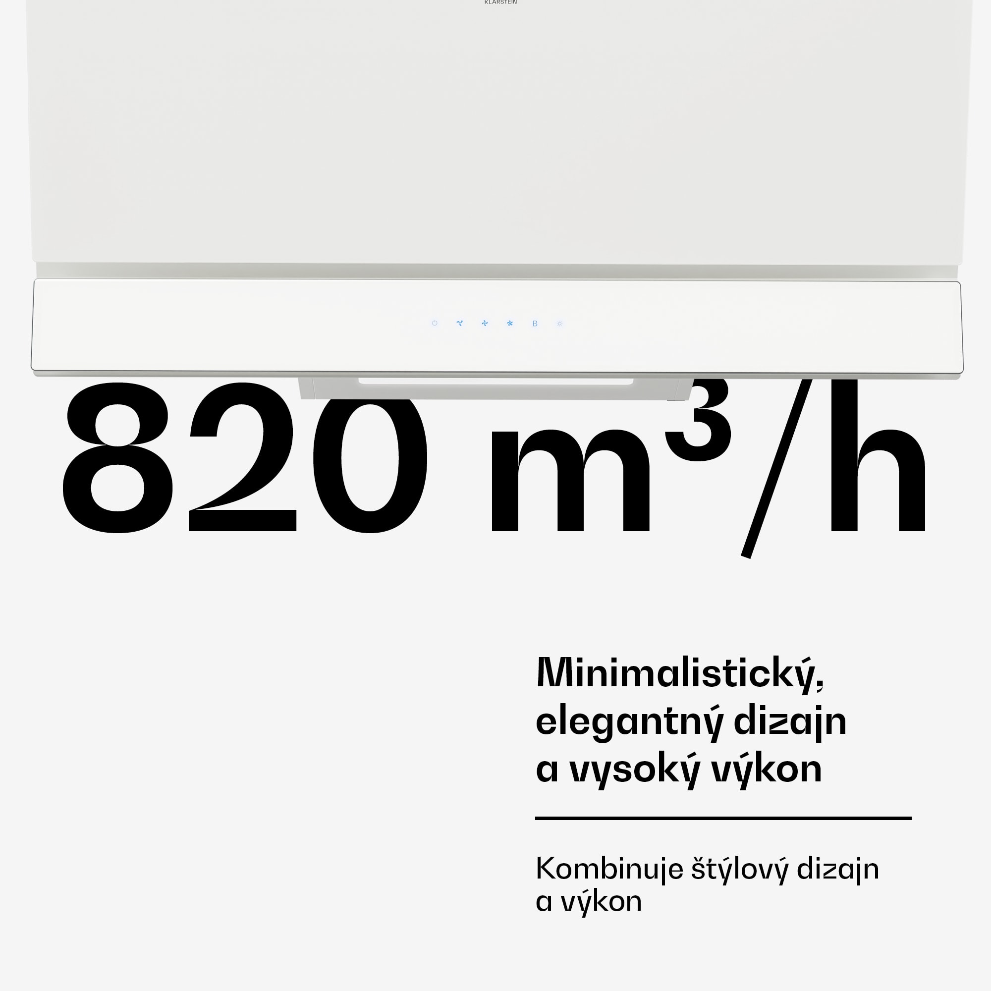 Klarstein Velaire digestor, Elegantný, minimalistický, výkonný, Energetická trieda A++, 820 m³/h, 90 cm – Obrázok 4