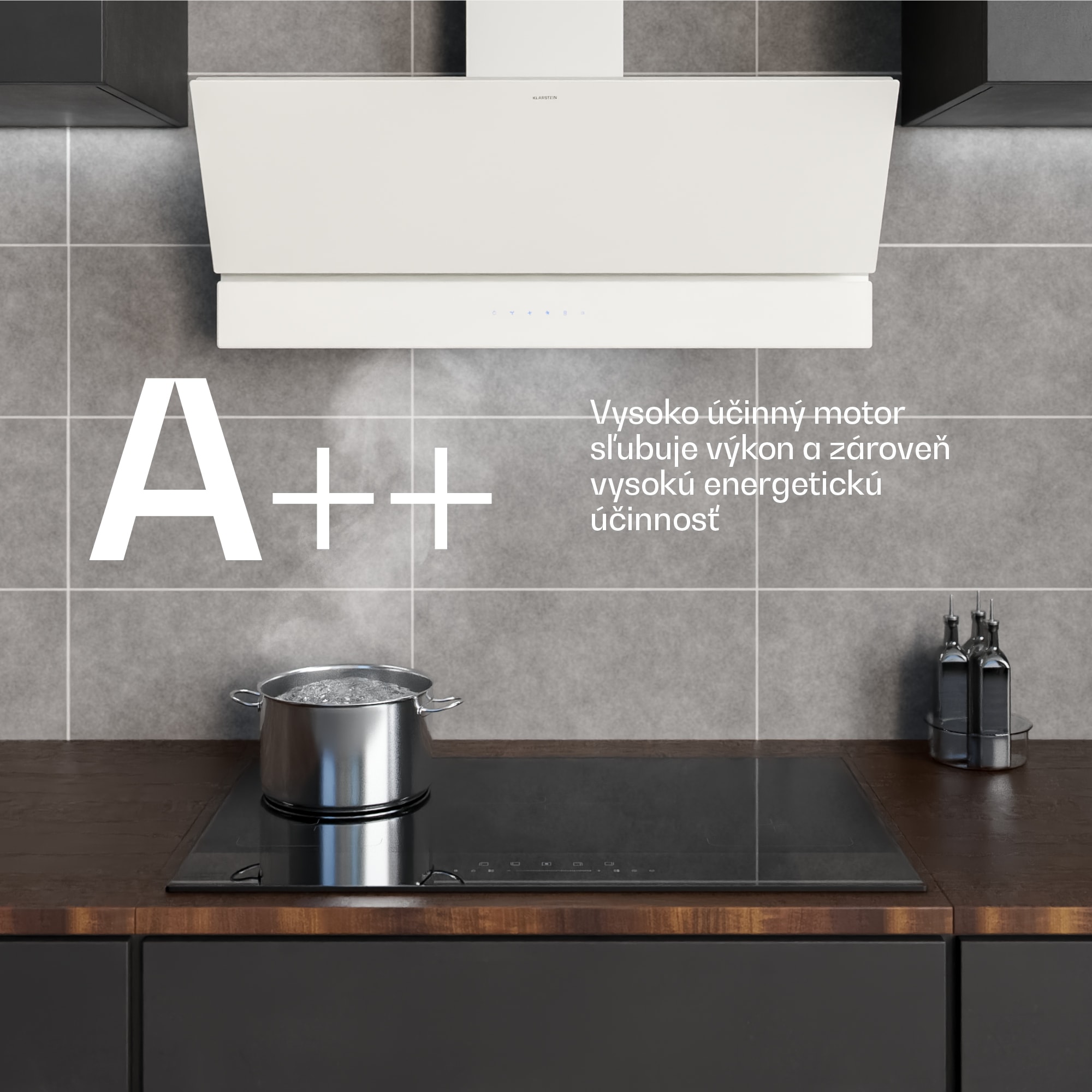 Klarstein Velaire digestor, Elegantný, minimalistický, výkonný, Energetická trieda A++, 820 m³/h, 90 cm – Obrázok 5