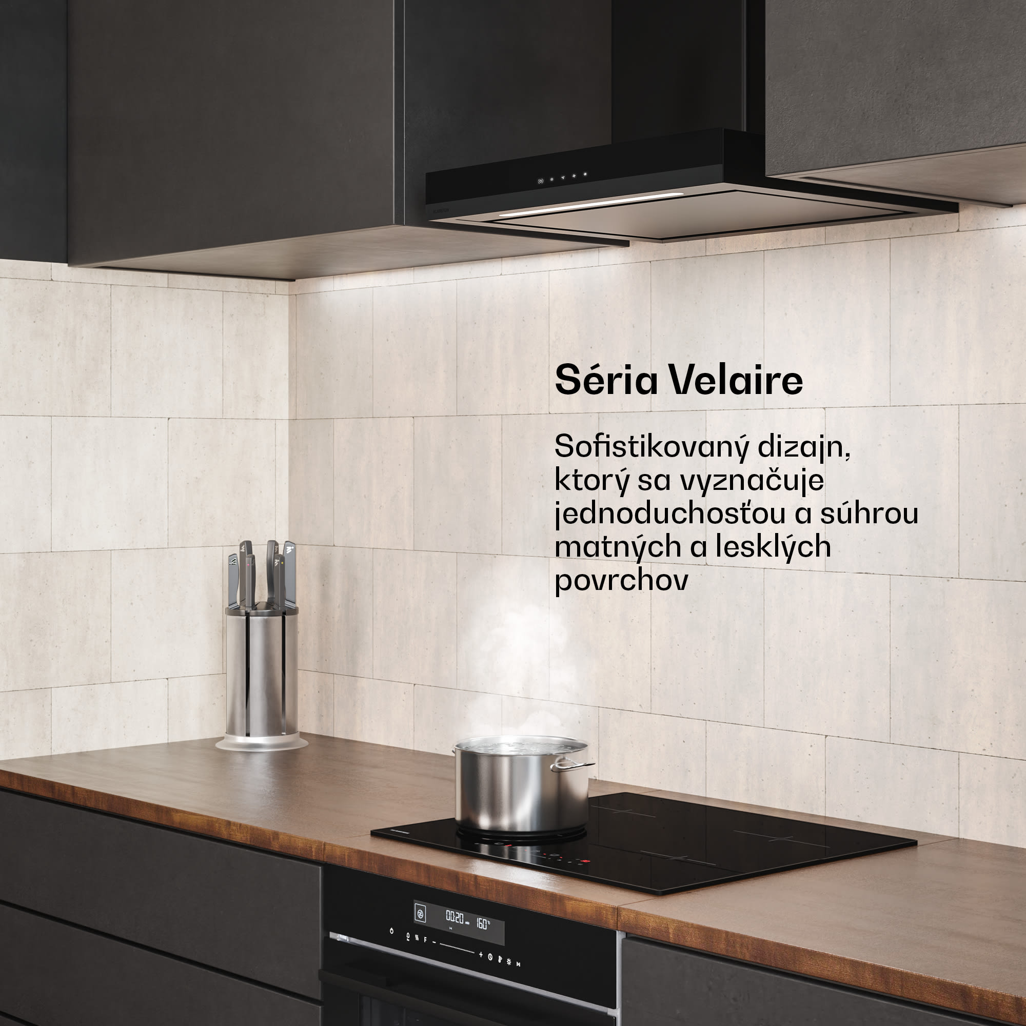 Klarstein Velaire digestor, Elegantný, minimalistický, výkonný, Energetická trieda A++, 600 m³/h, 60 cm – Obrázok 2