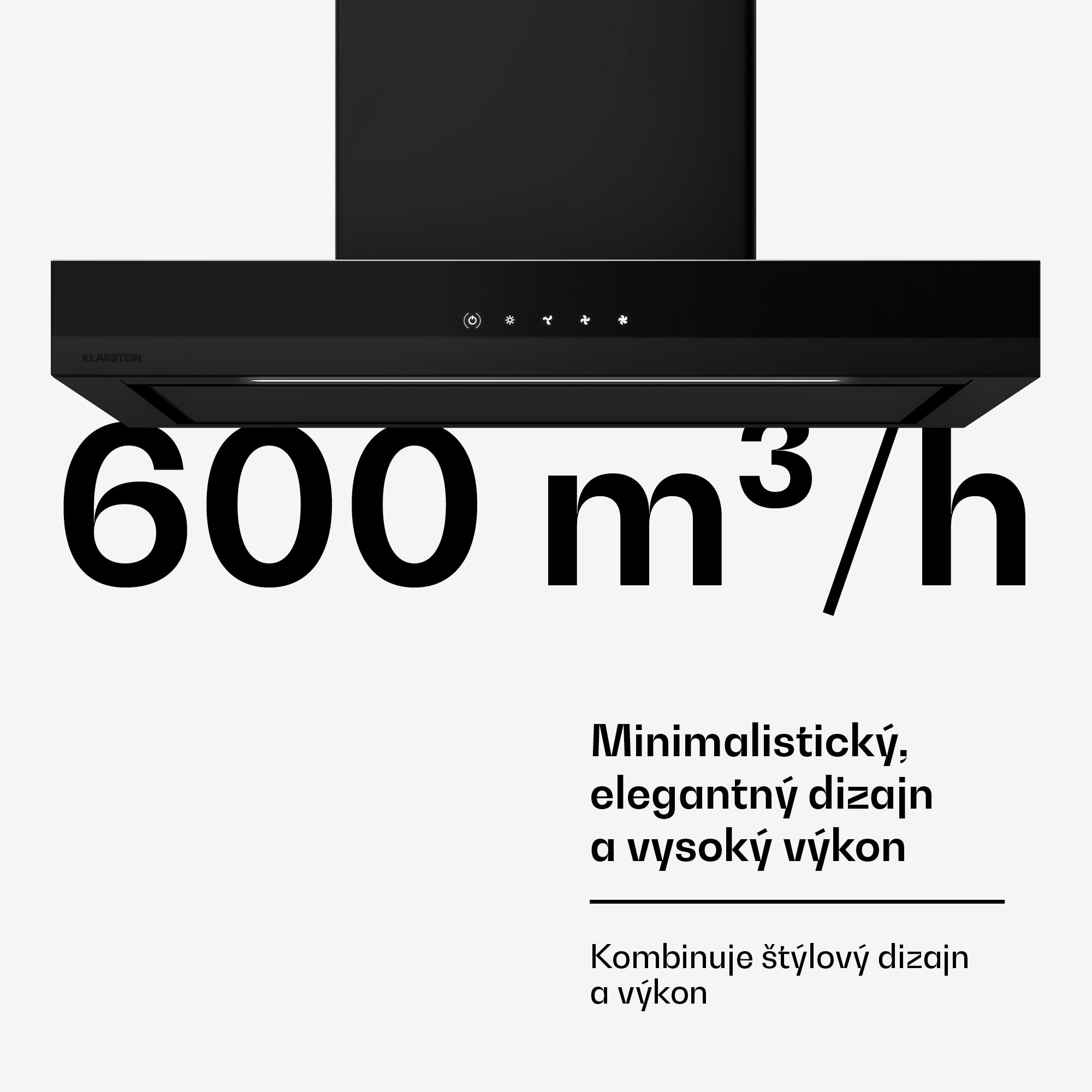 Klarstein Velaire digestor, Elegantný, minimalistický, výkonný, Energetická trieda A++, 600 m³/h, 60 cm – Obrázok 4