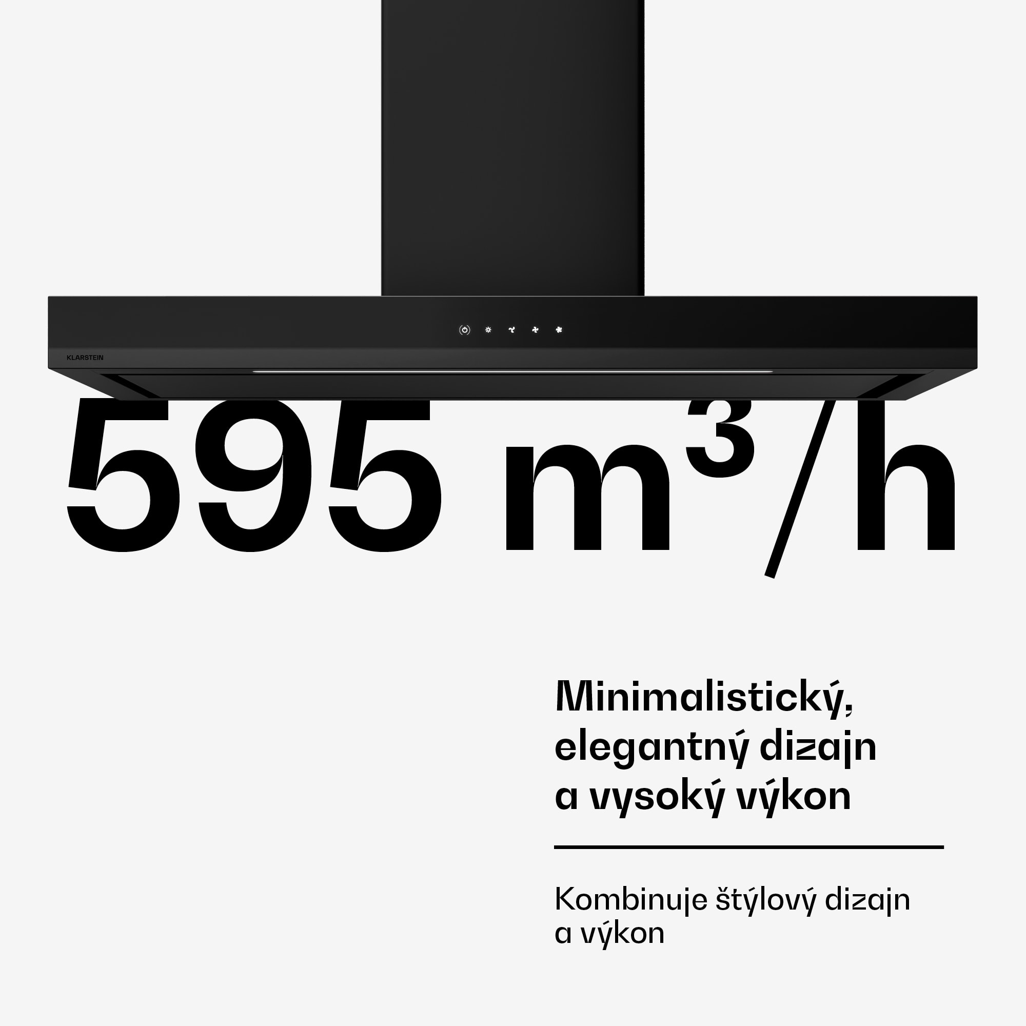 Klarstein Velaire digestor, Elegantný, minimalistický, výkonný, Energetická trieda A++, 595 m³/h, 90 cm – Obrázok 4