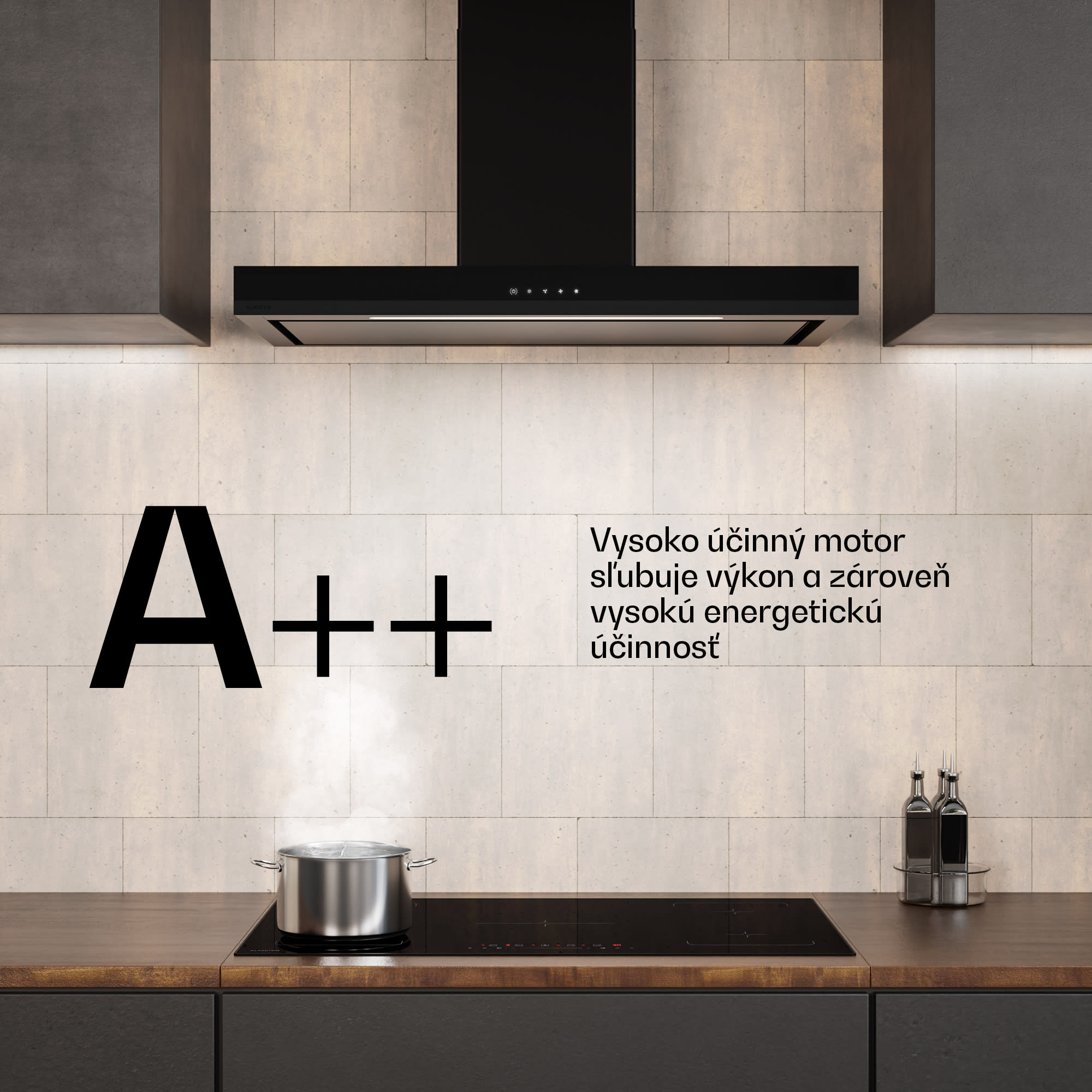 Klarstein Velaire digestor, Elegantný, minimalistický, výkonný, Energetická trieda A++, 595 m³/h, 90 cm – Obrázok 5