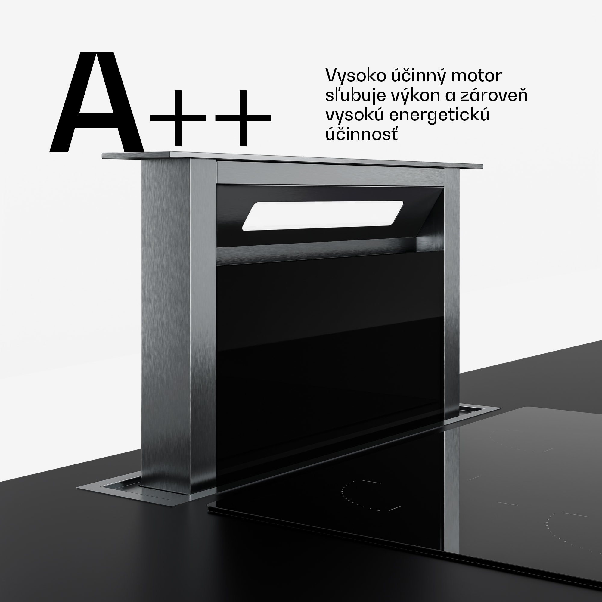 Klarstein Verosteel vstavaný digestor, Minimalistický, výkonný, EEC A++, 853,3 m³/h, 60 cm – Obrázok 5