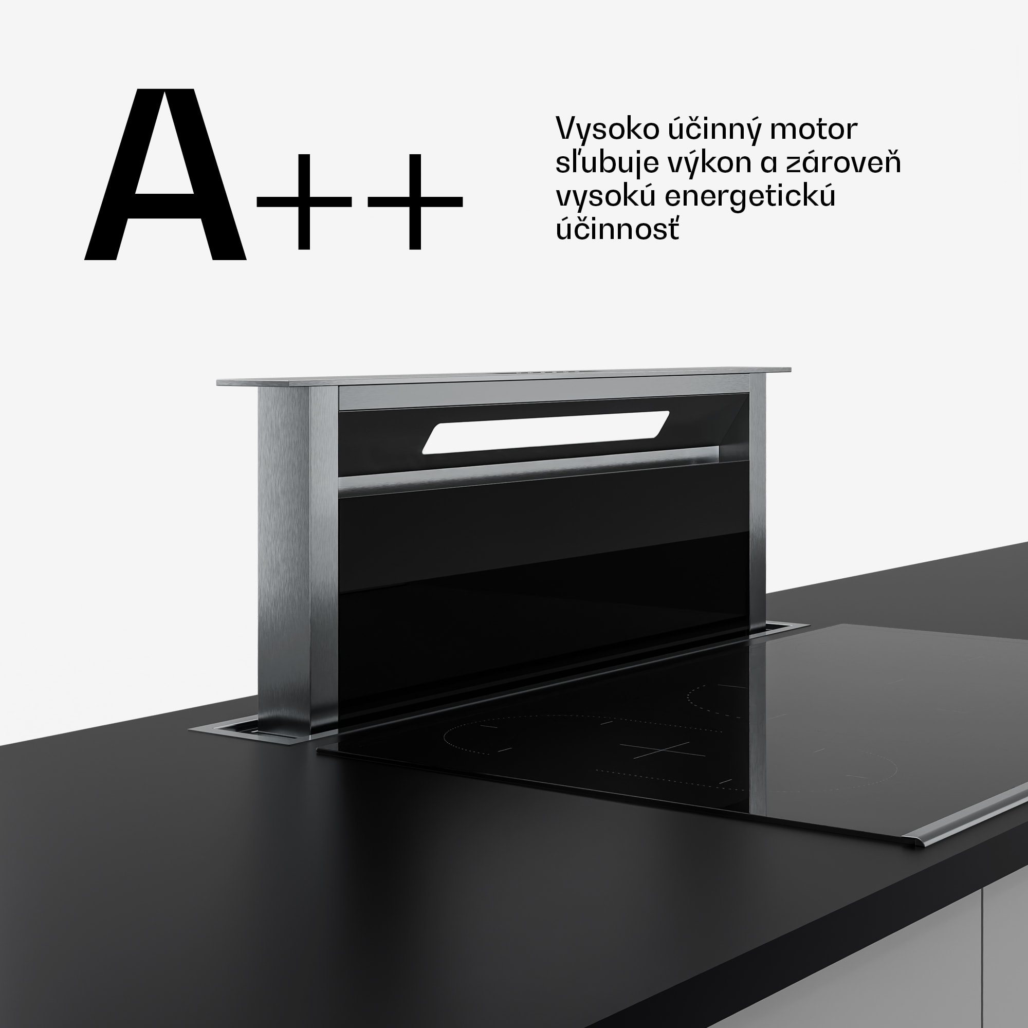 Klarstein Verosteel vstavaný digestor, Minimalistický, výkonný, EEC A++, 906,2 m³/h, 90 cm – Obrázok 5