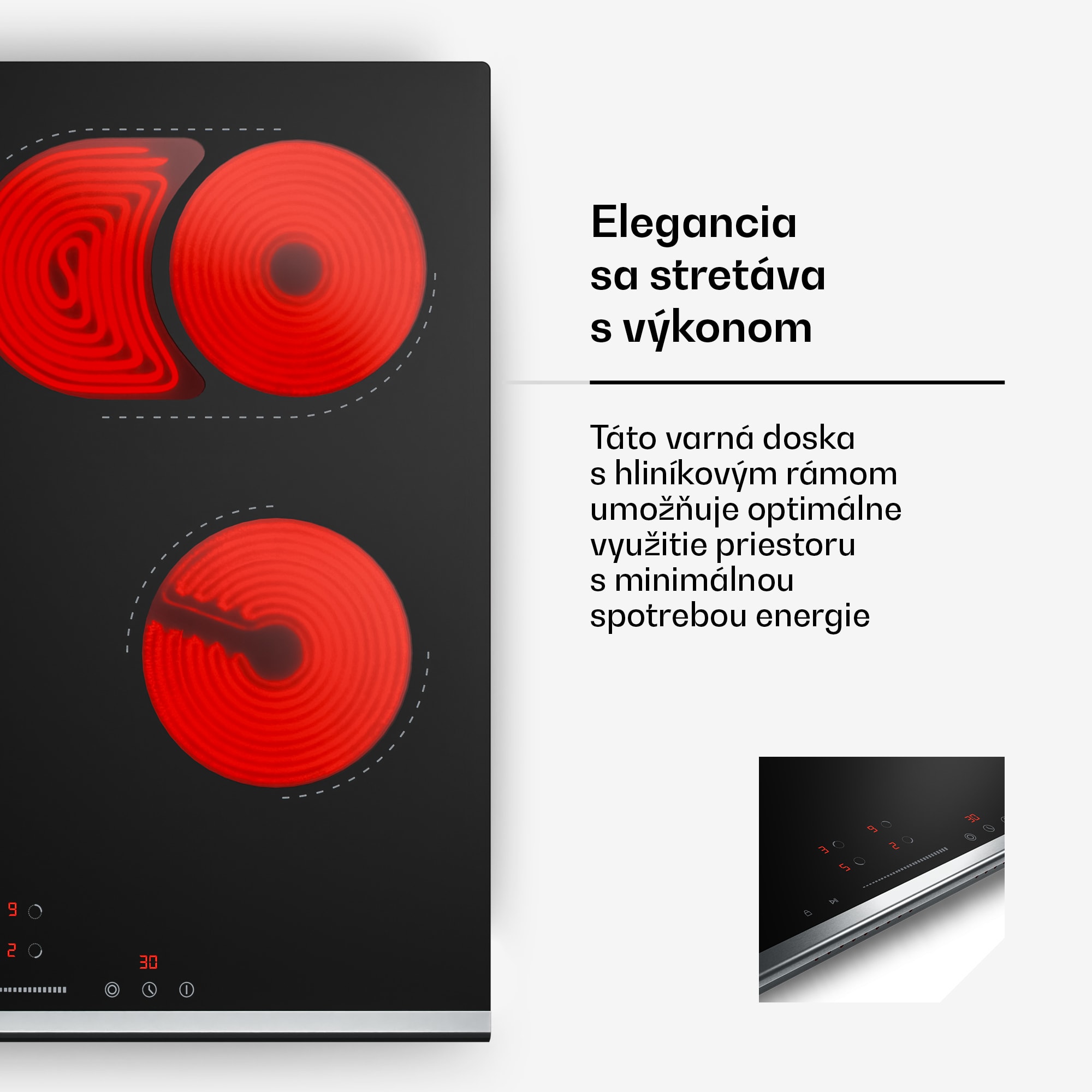 Klarstein Verosteel sklokeramická varná doska | 4 zóny | Minimalistická, Výkonná | 6600 W | 60 cm – Obrázok 4