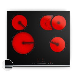 Klarstein Verosteel sklokeramická varná doska | 4 zóny | Minimalistická, Výkonná | 6600 W | 60 cm