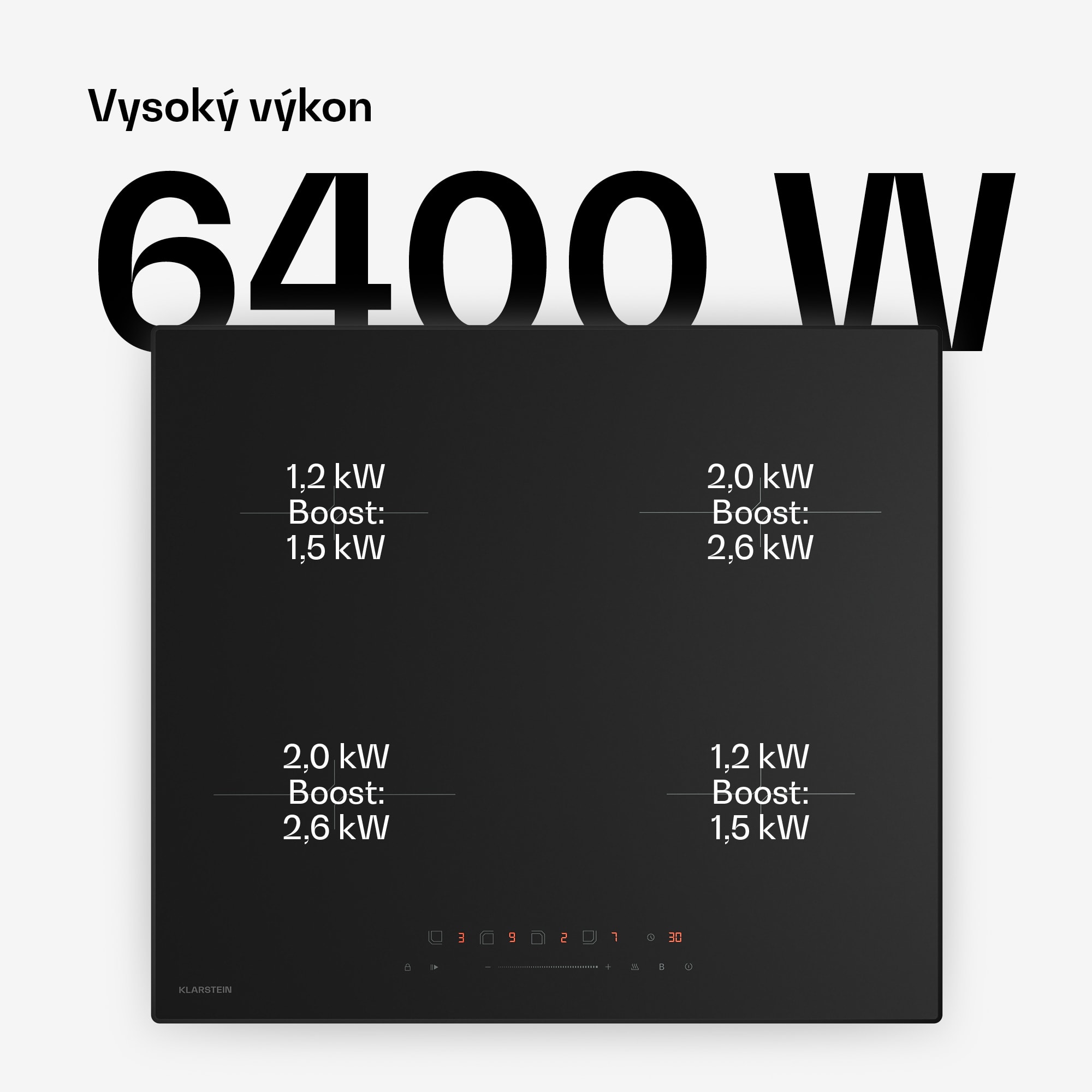 Klarstein Velaire indukčná varná doska, elegantná, minimalistická, výkonná, 4 varné zóny, 7000 W, 60 cm – Obrázok 3