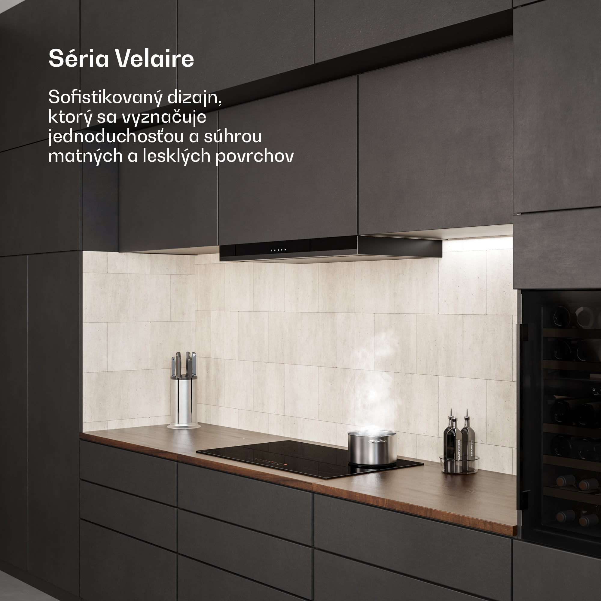 Klarstein Velaire indukčná varná doska, elegantná, minimalistická, výkonná, 5 varných zón, 7200 W, 90 cm – Obrázok 2