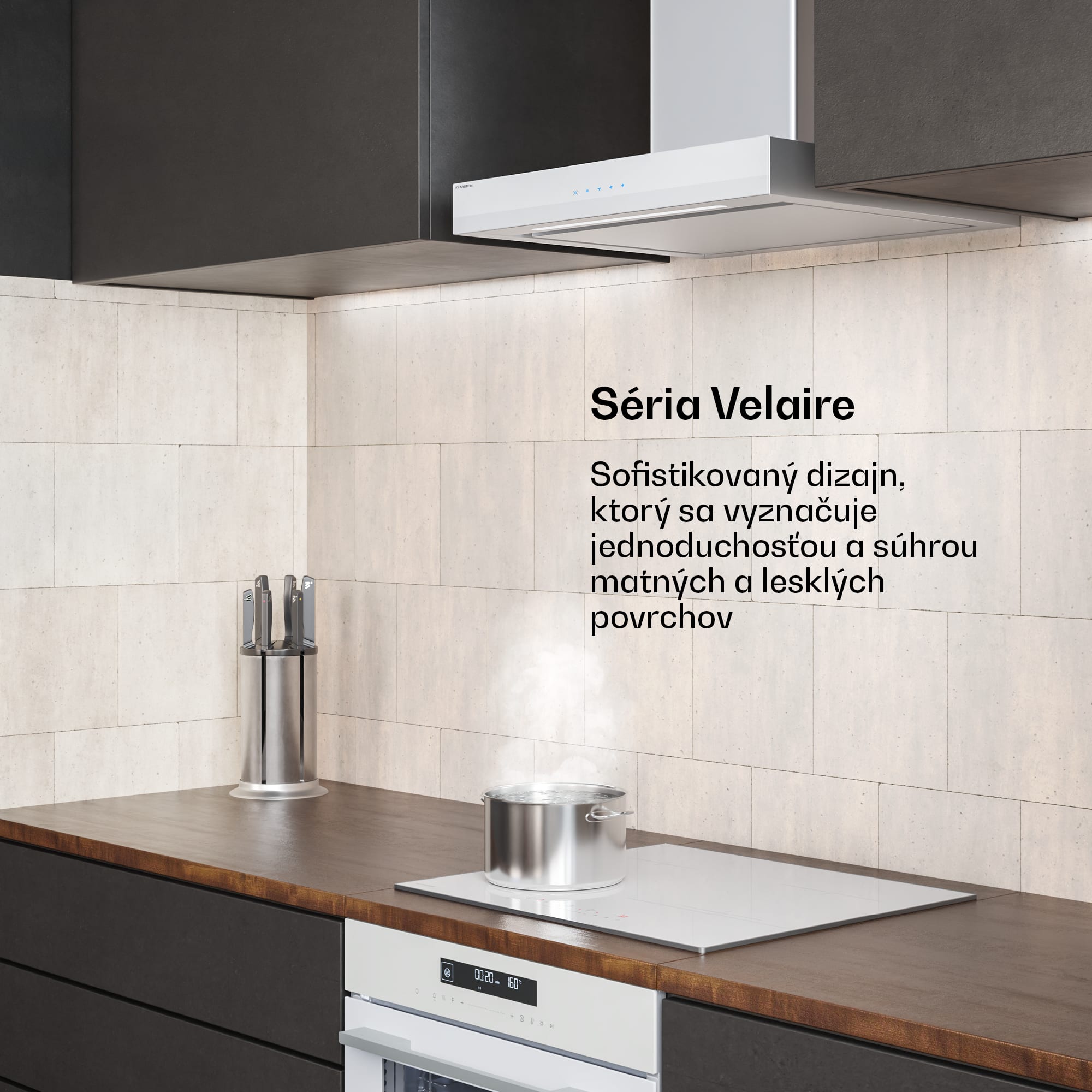 Klarstein Velaire digestor, Elegantný, minimalistický, výkonný, Energetická trieda A++, 600 m³/h, 60 cm – Obrázok 2