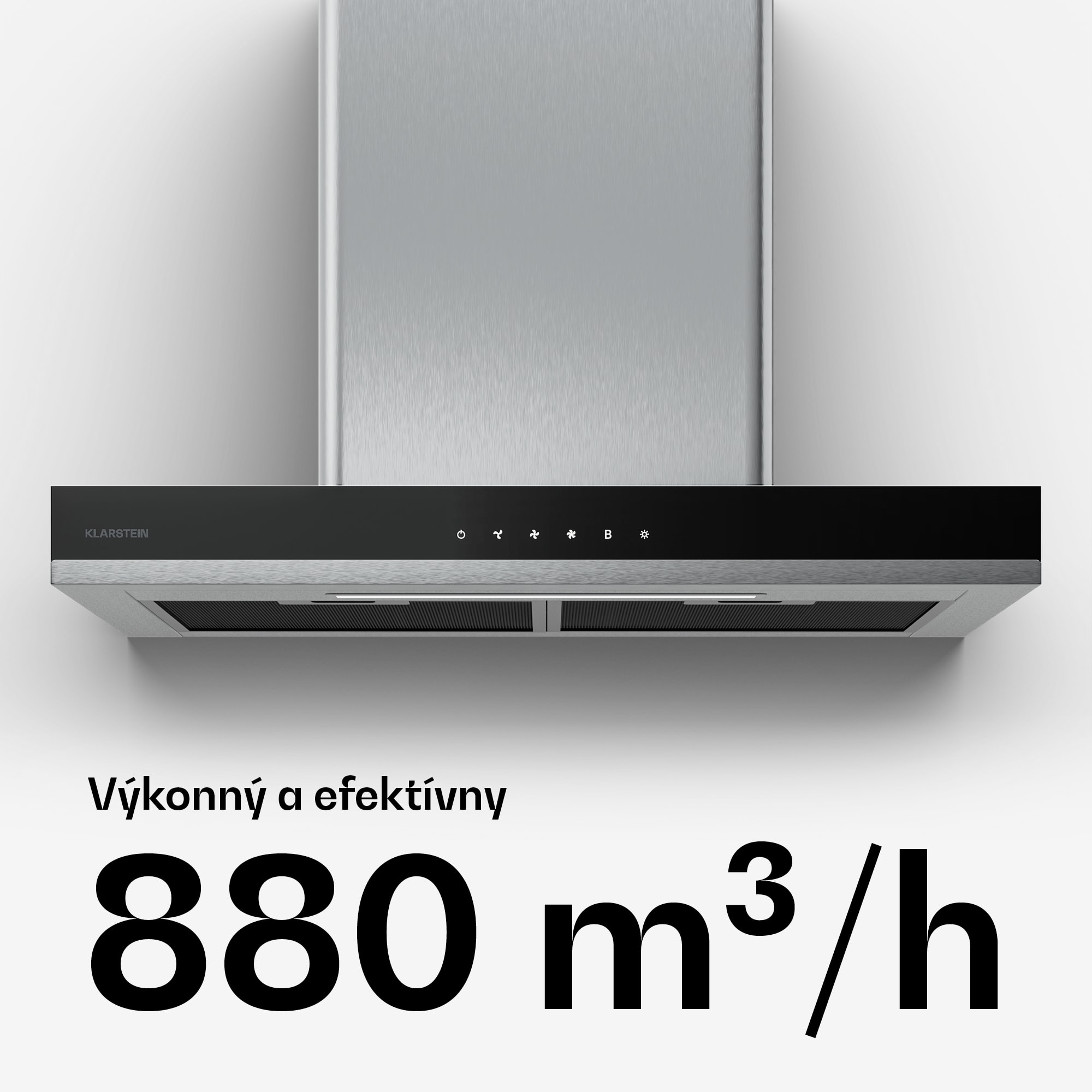 Klarstein Verosteel digestor 60 cm, Elegantný, minimalistický, výkonný, Energetická trieda A++, 881,6 m³/h – Obrázok 4