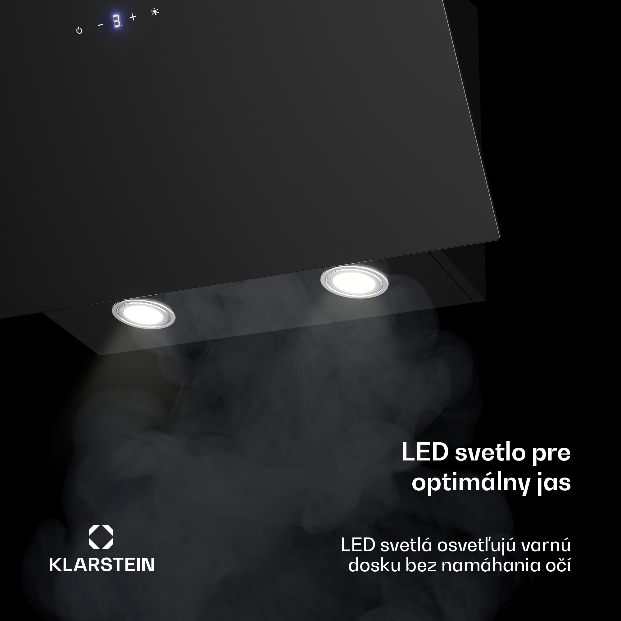 Klarstein Laurel šikmý digestor | režim odsávania vzduchu a recirkulácie | bezpečnostné sklo | 417 m³/h | 60 cm – Obrázok 5